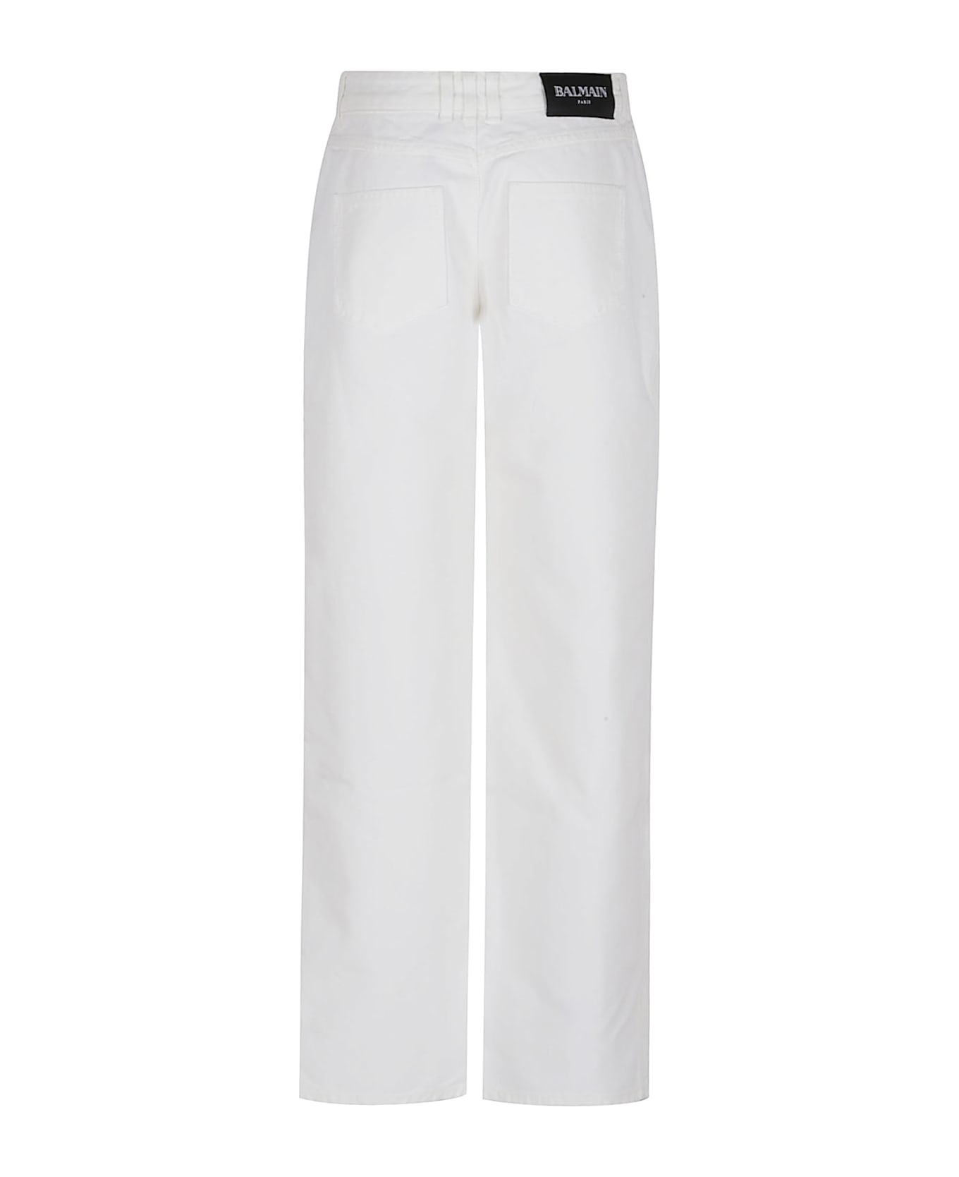 Balmain White Straight White Jeans - Fc Blanc CassÉ