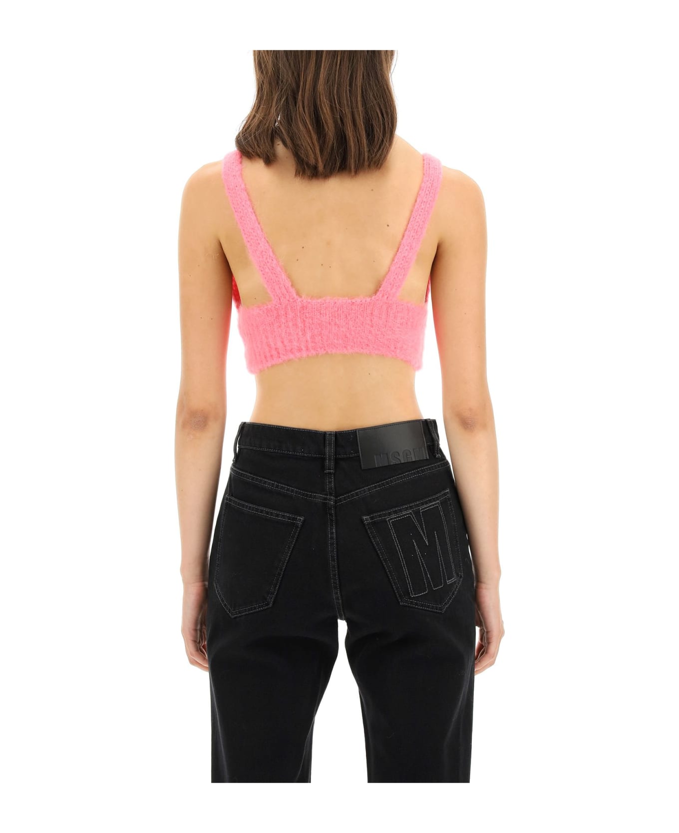 MSGM Mohair Bralette Top - PINK