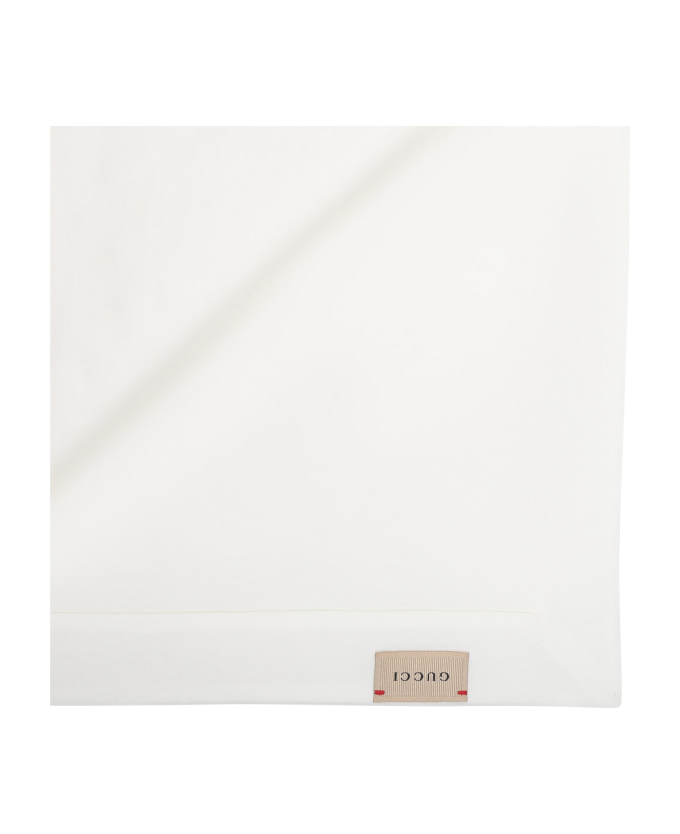 Gucci White Blanket For Babykids With Web Detail And Logo - White