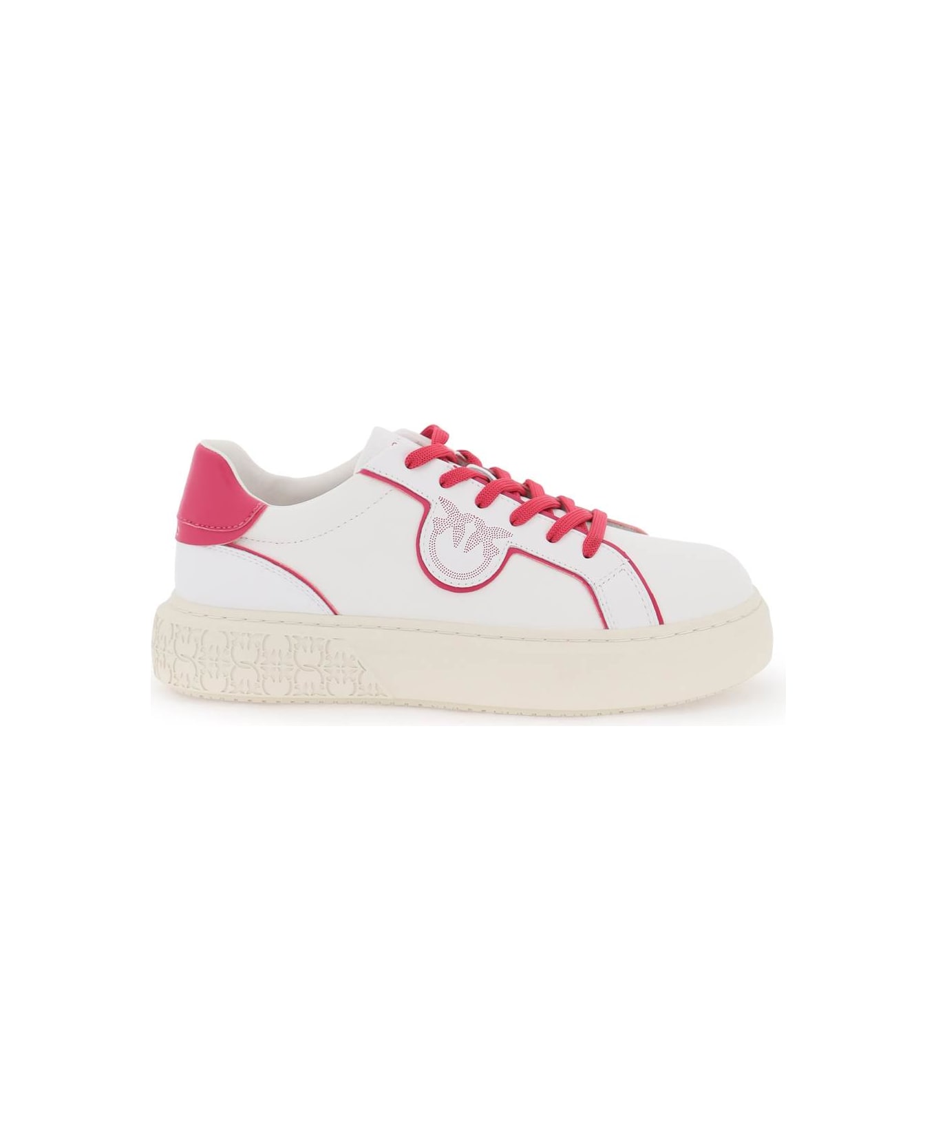 Pinko Leather Sneakers - WHITE PINK PINKO (White)