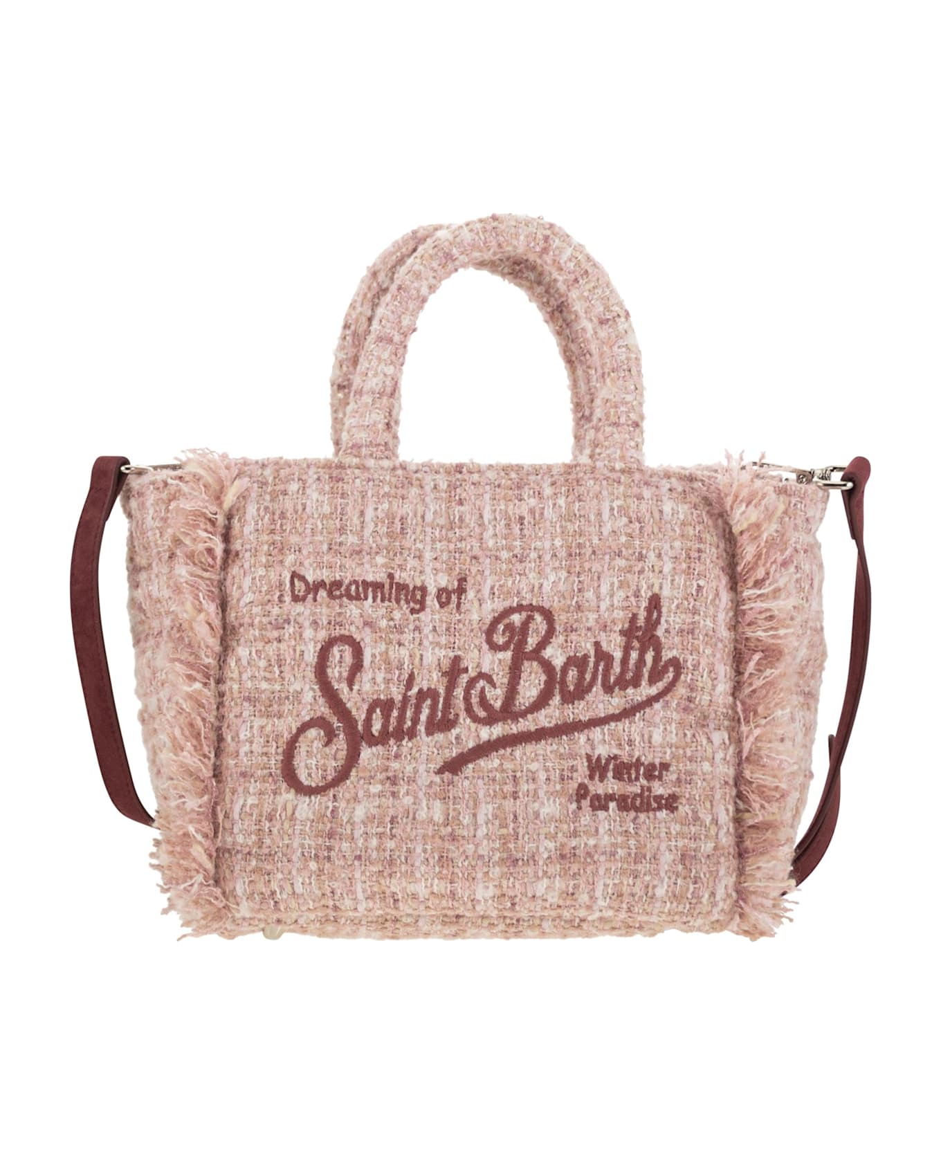 MC2 Saint Barth Mini Vanity Bag With Bangs And Embroidered Logo - Pink ショルダーバッグ