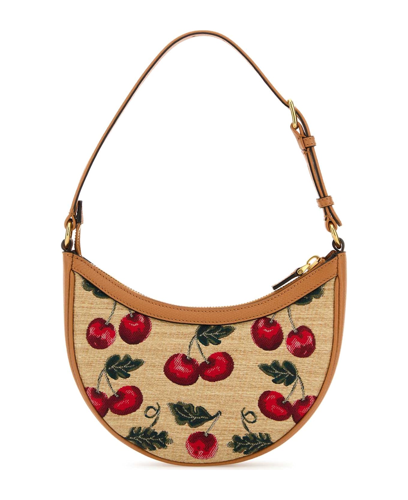 Valentino Garavani Embroidered Raffia Mini Vlogo Signature Shoulder Bag - NATURALEMULTICOLORNATURALCAMEL