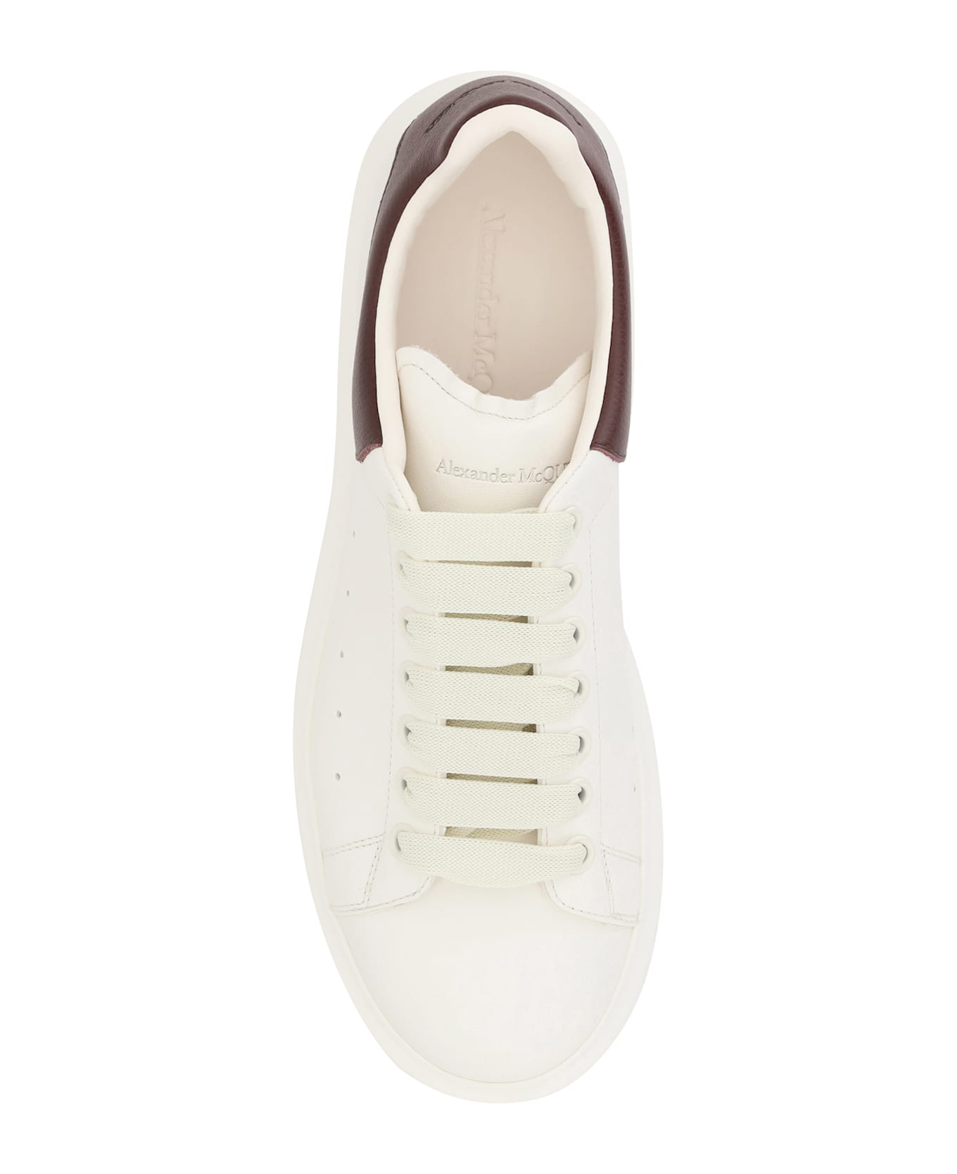 Alexander McQueen Leather Sneaker - Off White/bordeaux