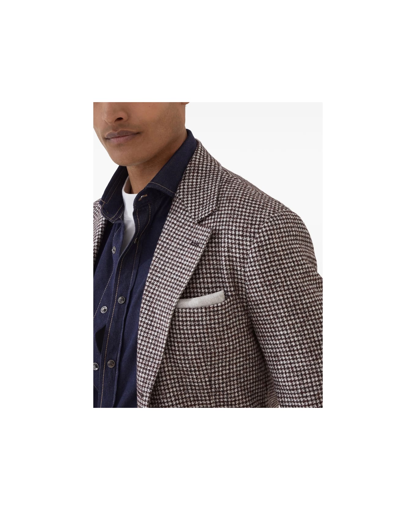 Brunello Cucinelli Jacket - BROWN/WHITE