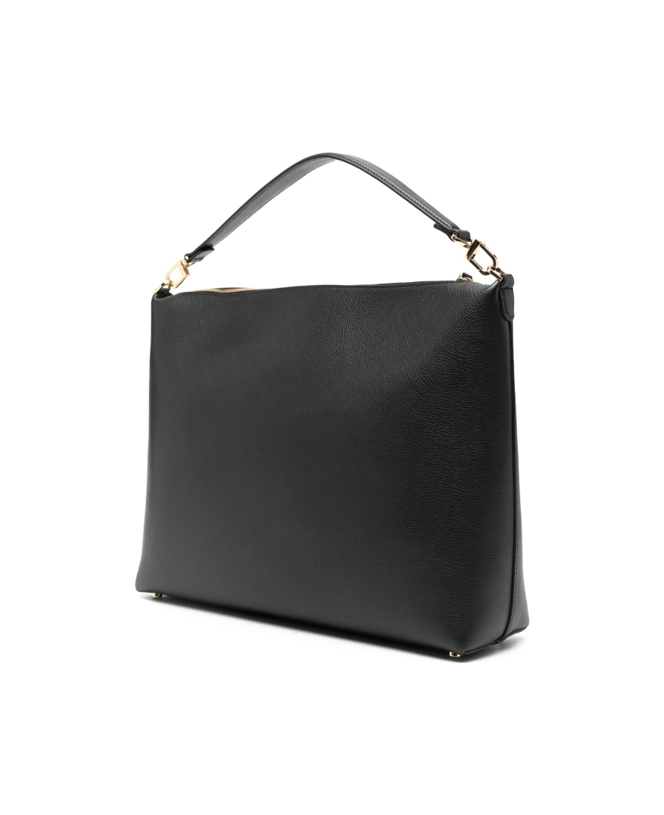 Totême Medium Leather Tote Bag - Black