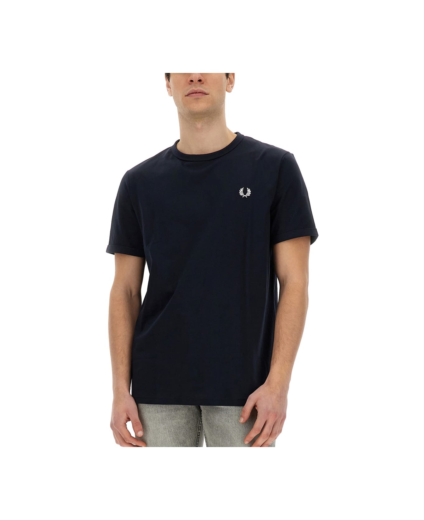 Fred Perry T-shirt With Logo - BLUE