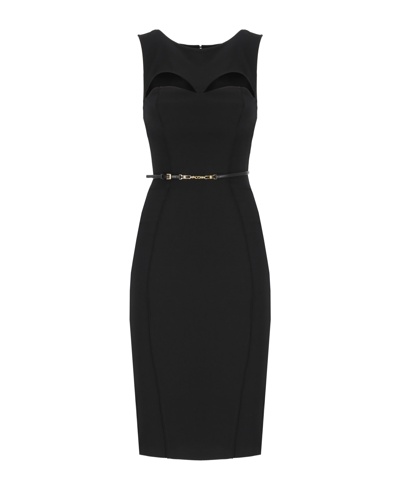 Elisabetta Franchi Dress With Cut Out Detail - Black