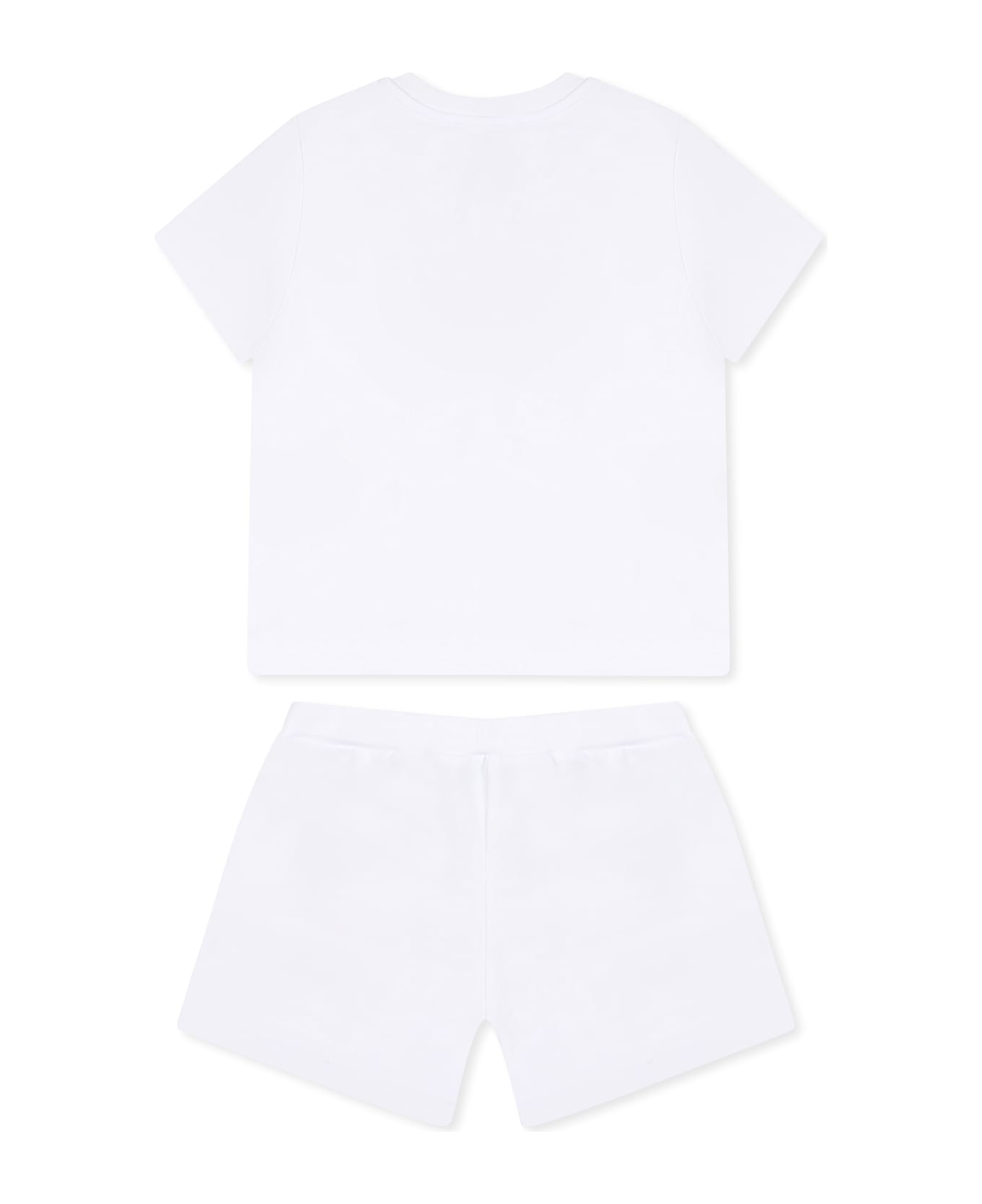 Dsquared2 White Set For Baby Boy With Red And Blue Logo - White