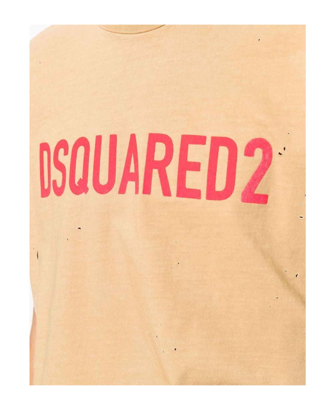 Dsquared2 Beige Cotton T-shirt Dsquared2