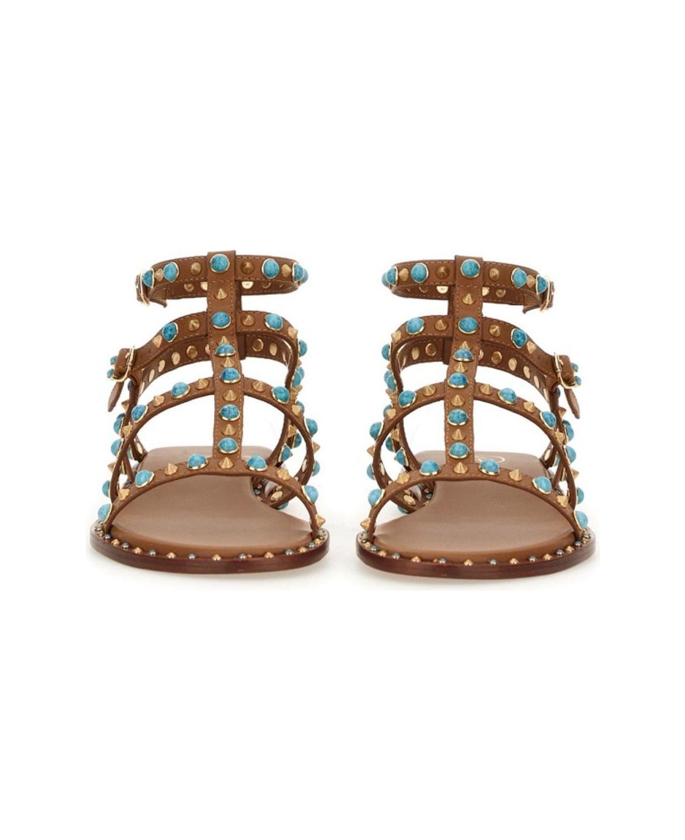 Ash Stud-embellished Sandals - Leather Brown サンダル