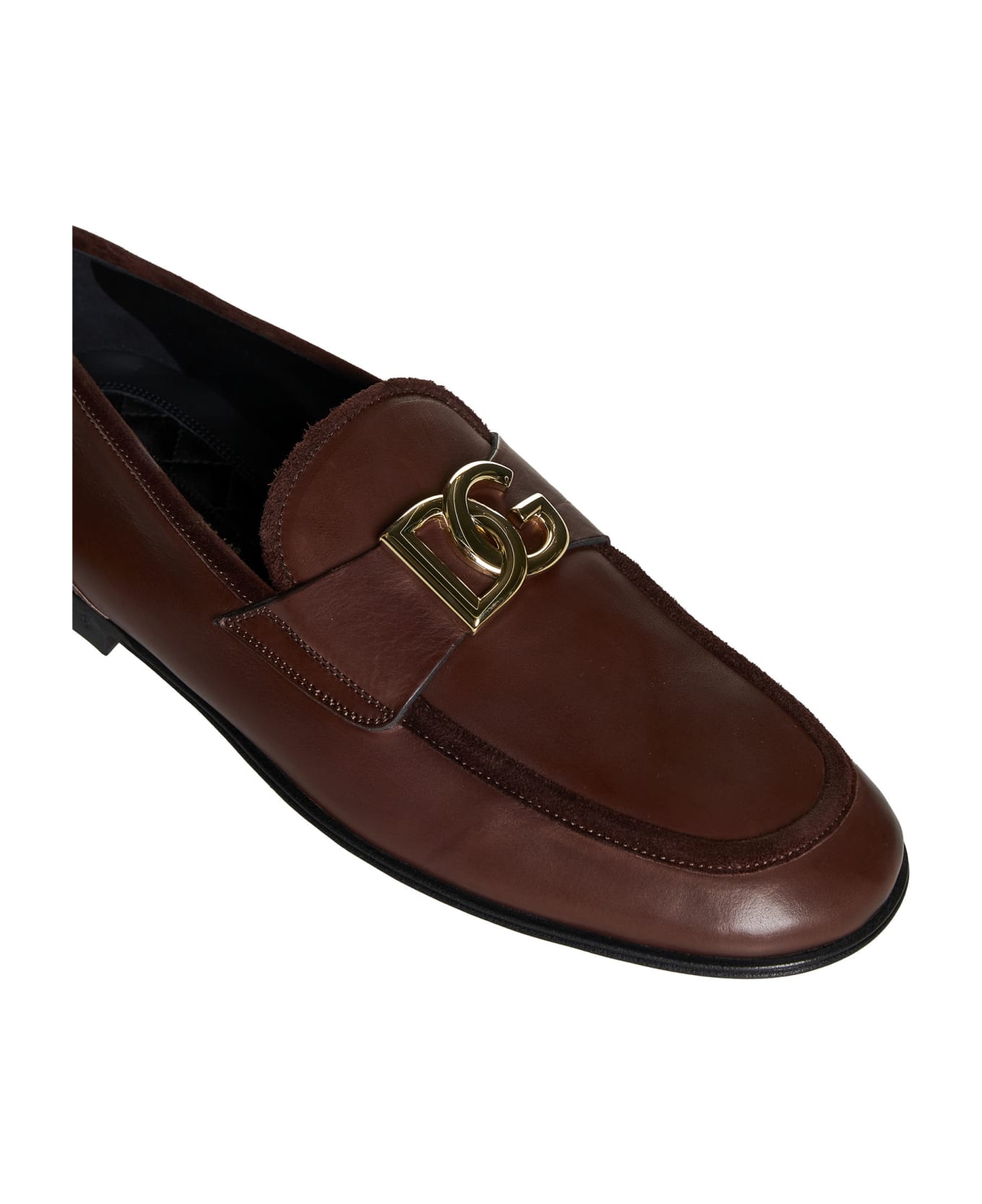 Dolce & Gabbana Logo Loafers - Brown ローファー＆デッキシューズ