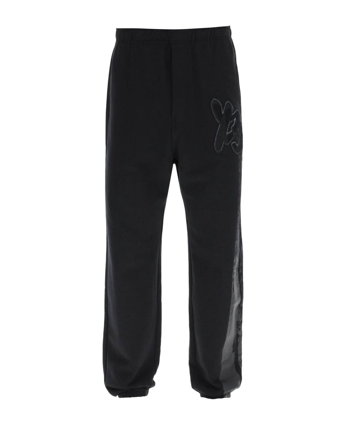 Y-3 Jogger Pants With Coated Detail - BLACK (Black)