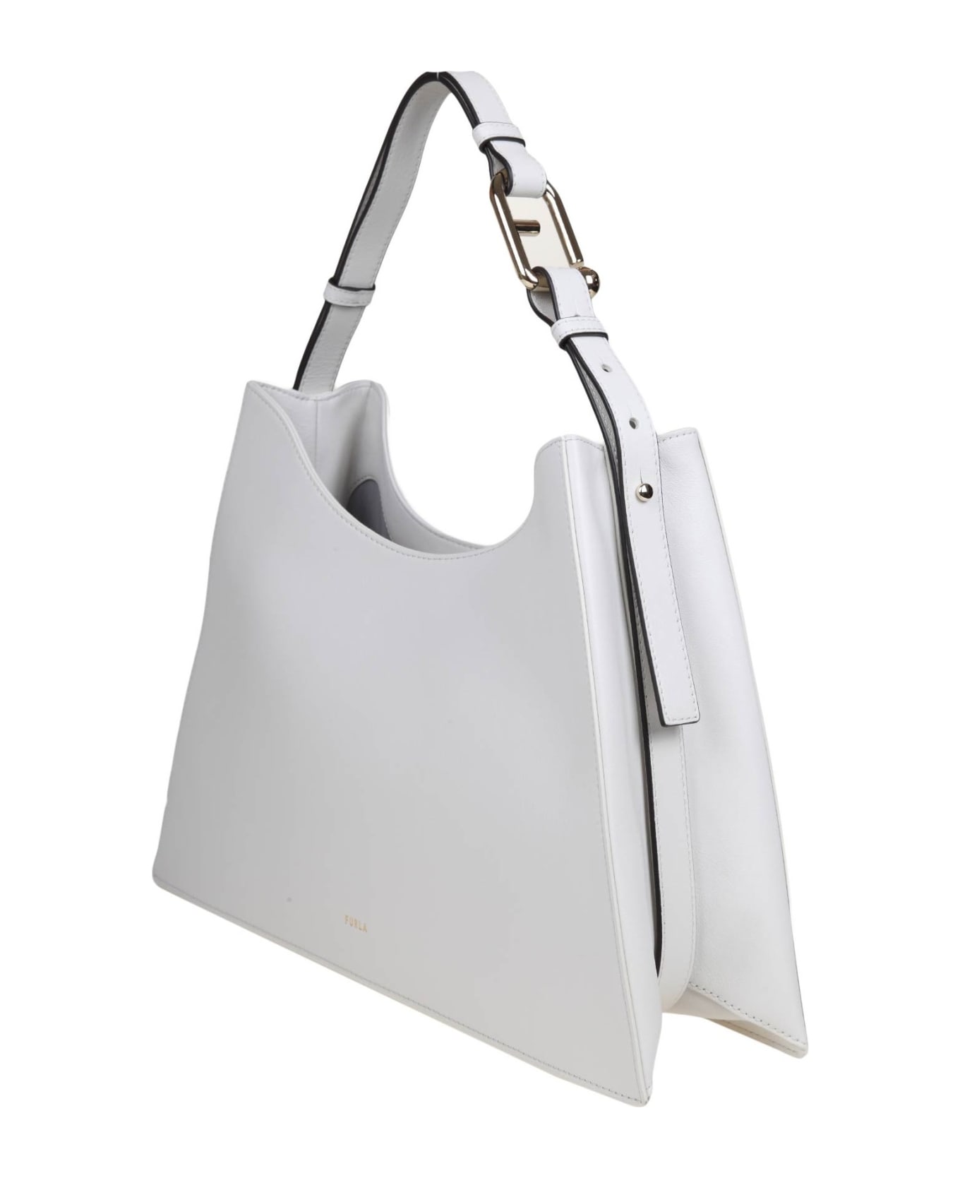 Furla Nuvola Shoulder Bag In Marshmallow Color Leather - Marshmallow