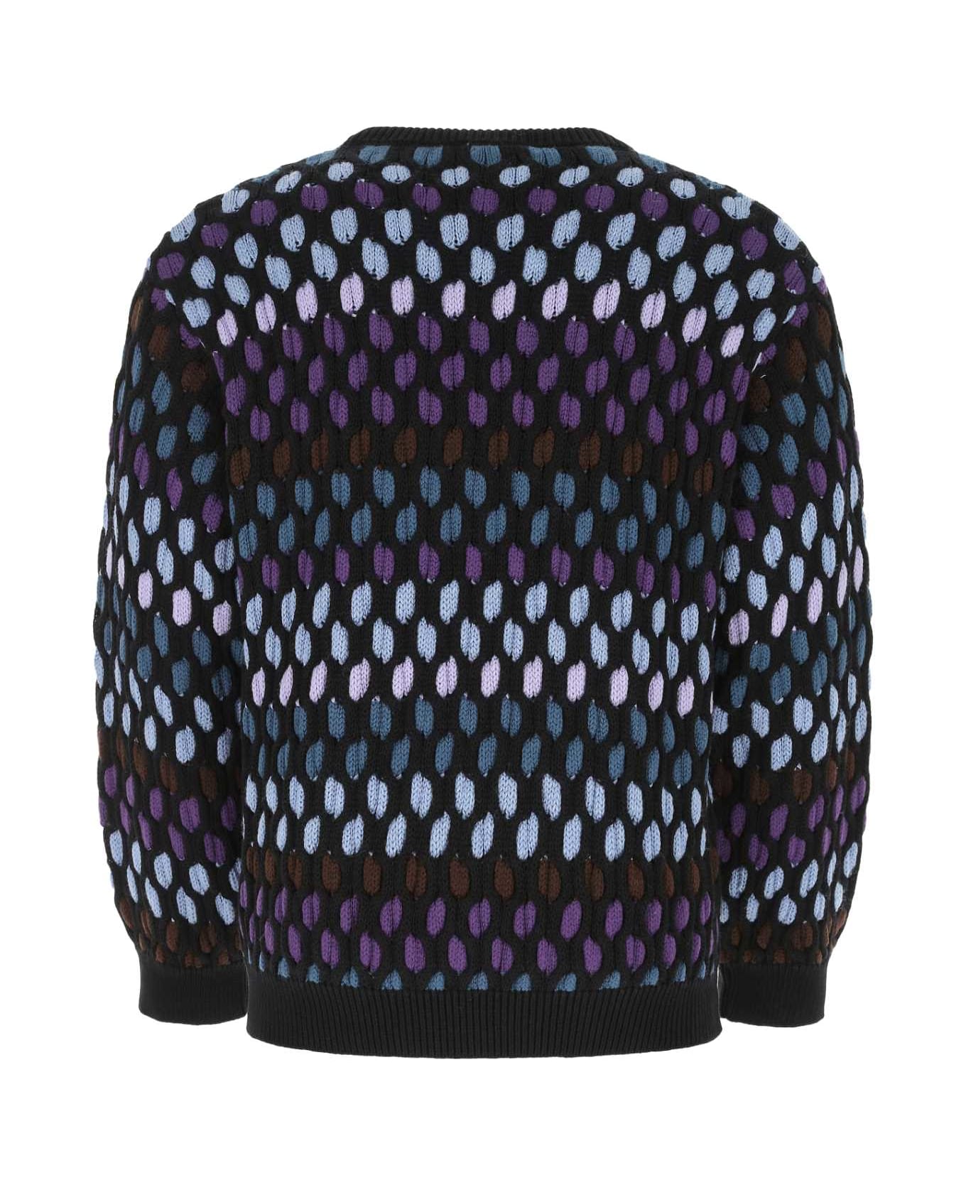 Koché Embroidered Cotton Blend Sweater - 001F フリース