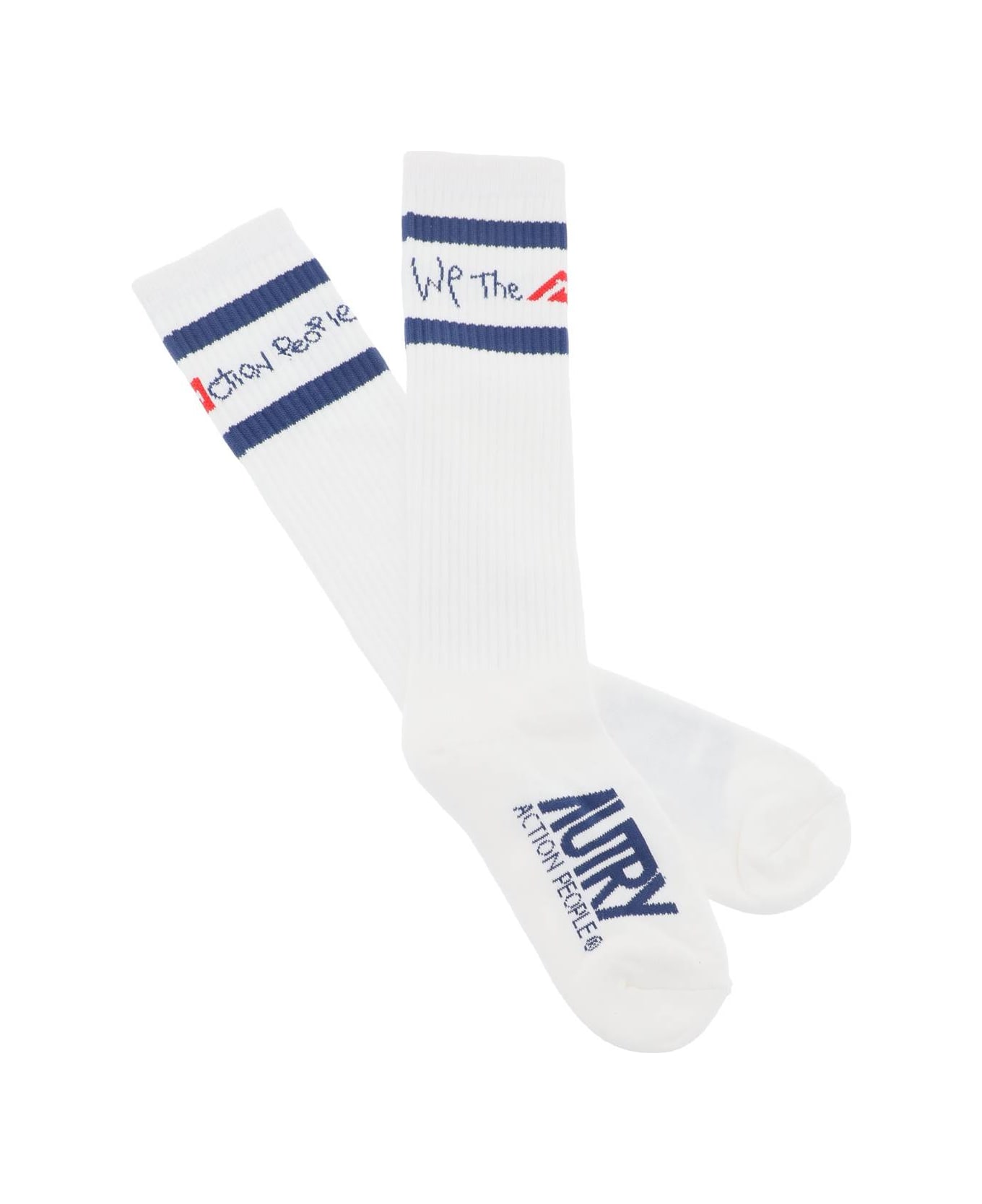 Autry Sock With Logo - ACT PRT (White) 靴下