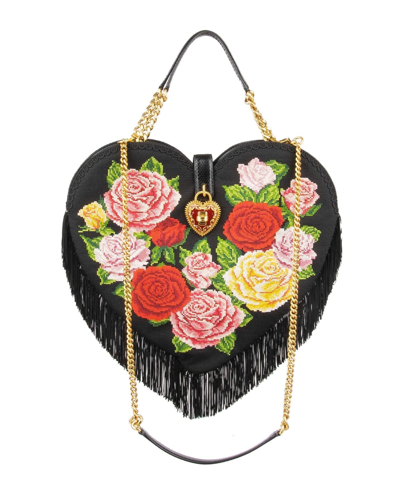Dolce & Gabbana My Heart Crochet Bag - Black