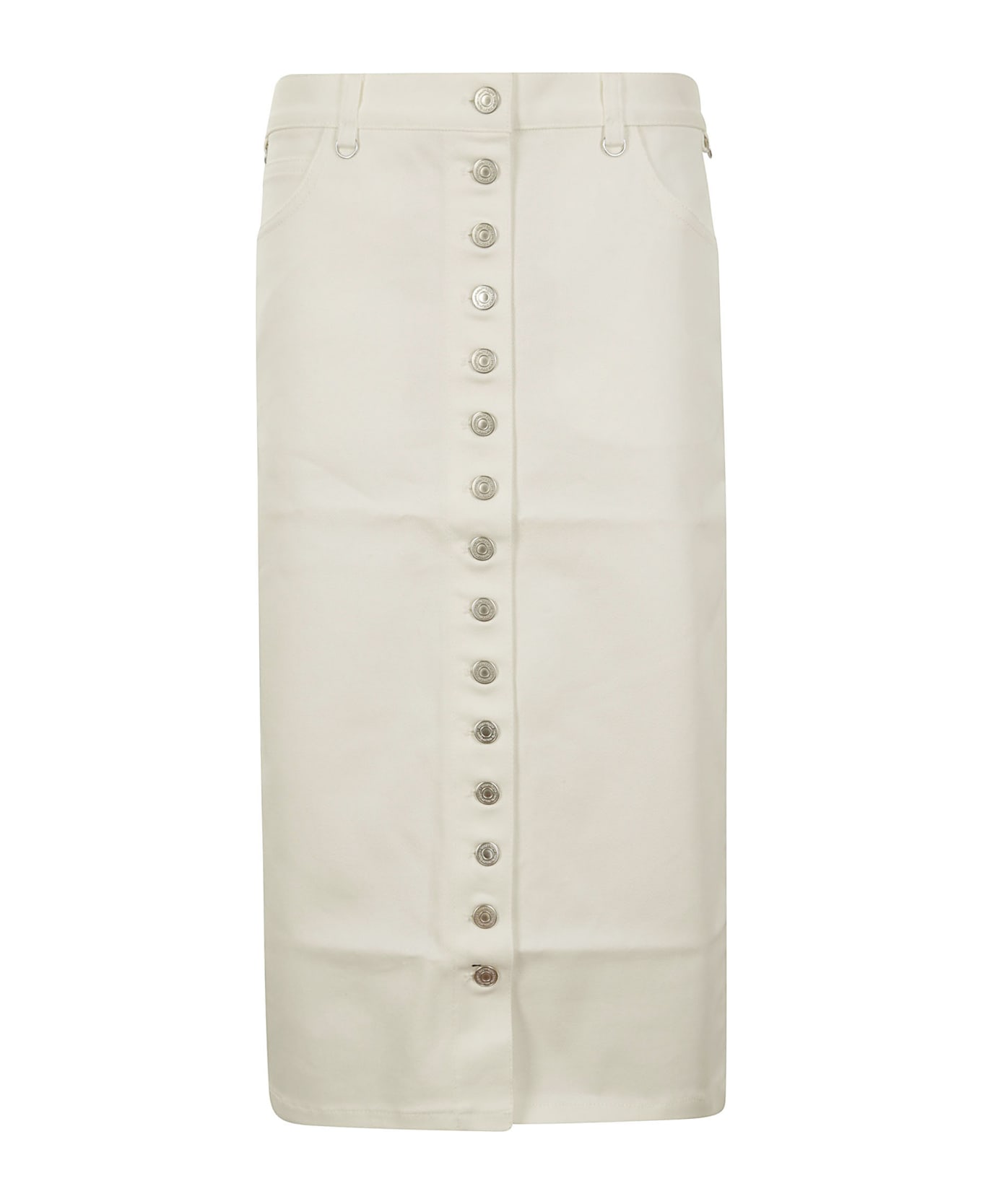 Courrèges Multiflex White Denim Skirt - HERITAGE WHITE