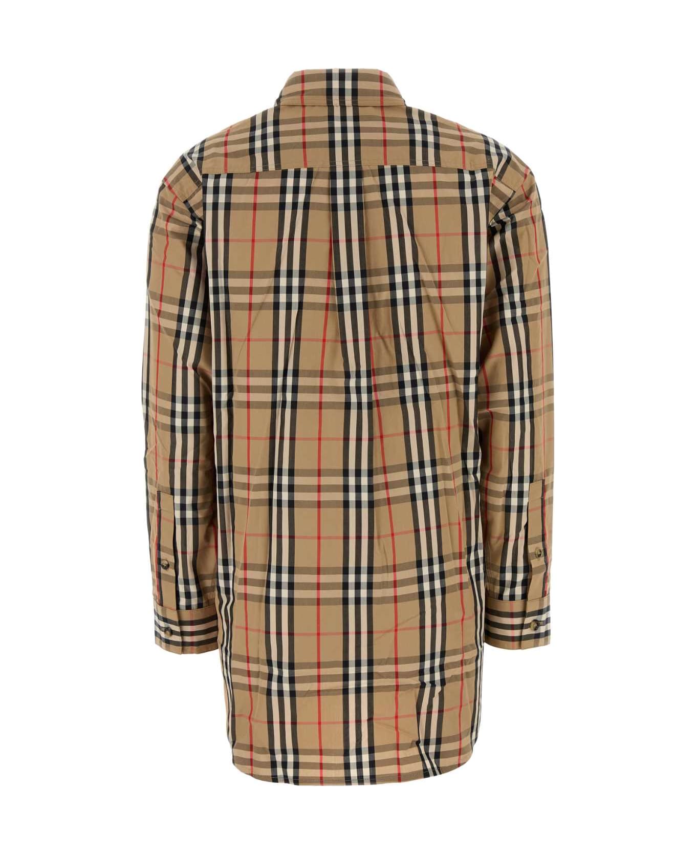 Burberry Embroidered Cotton Shirt - ARCHIVEBEIGEIPCHK