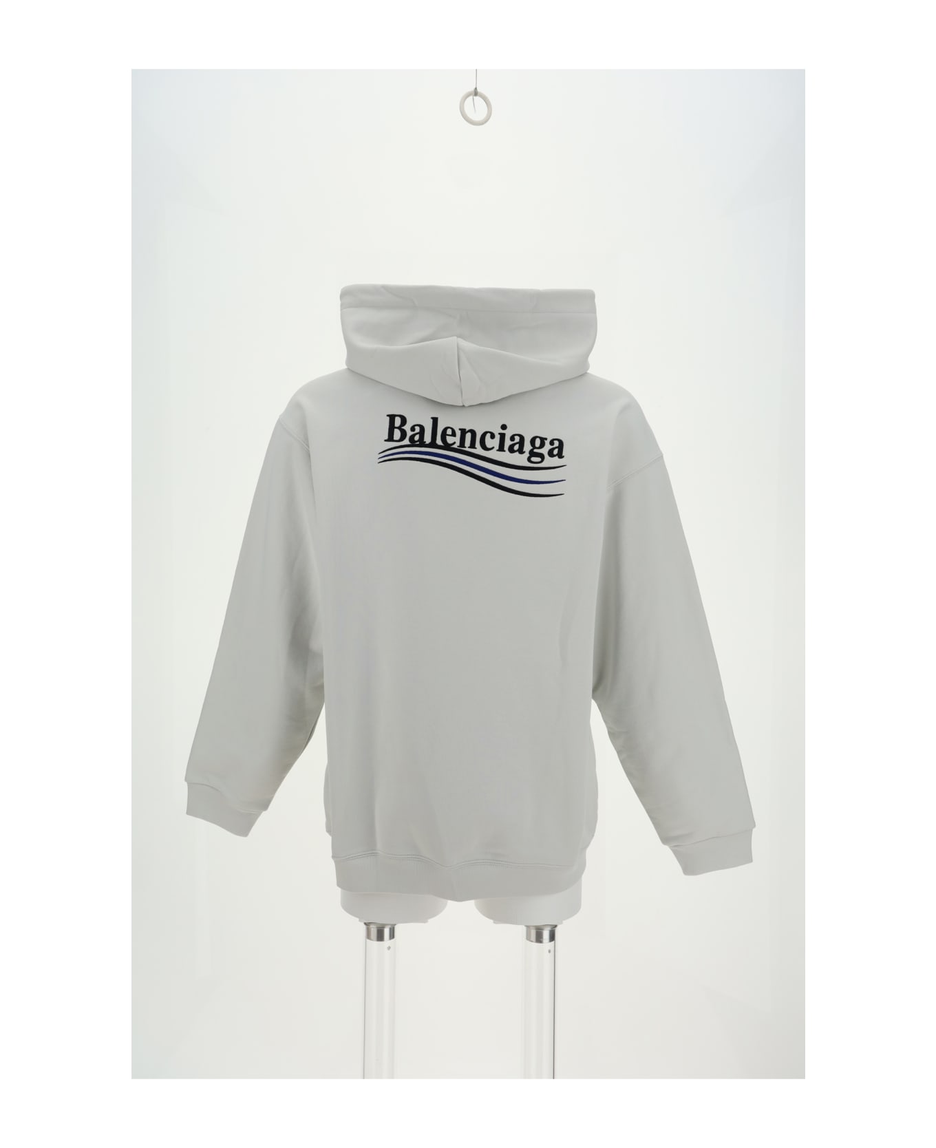 Balenciaga Sweatshirt With Hood And Logo - White