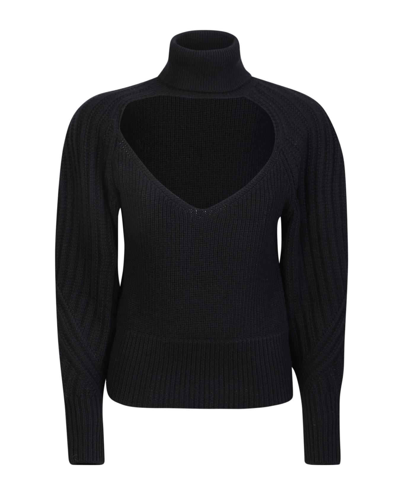 IRO Heart Neckline Wool Sweater In Black - Black ニットウェア