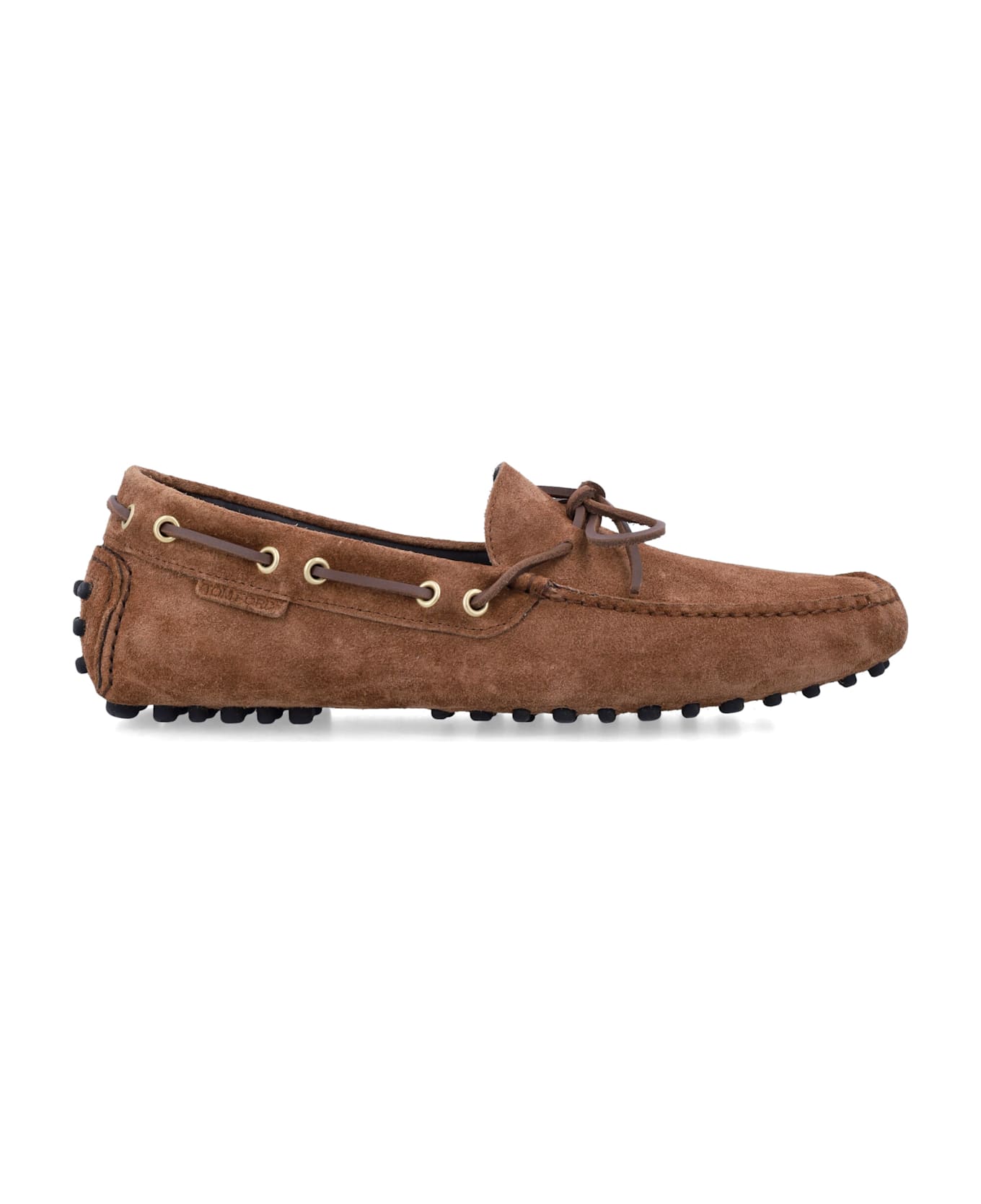 Tom Ford Suede Rod Driver Loafer - DARK WISKY