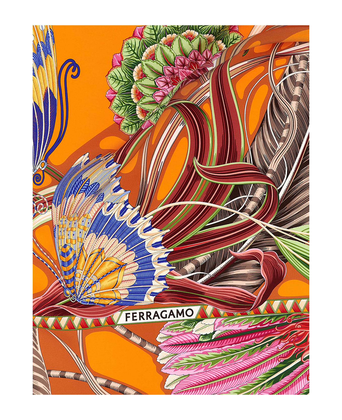 スカーフ FERRAGAMO 'Giada' print scarf Giada print silk scarf - Women | Ferragamo