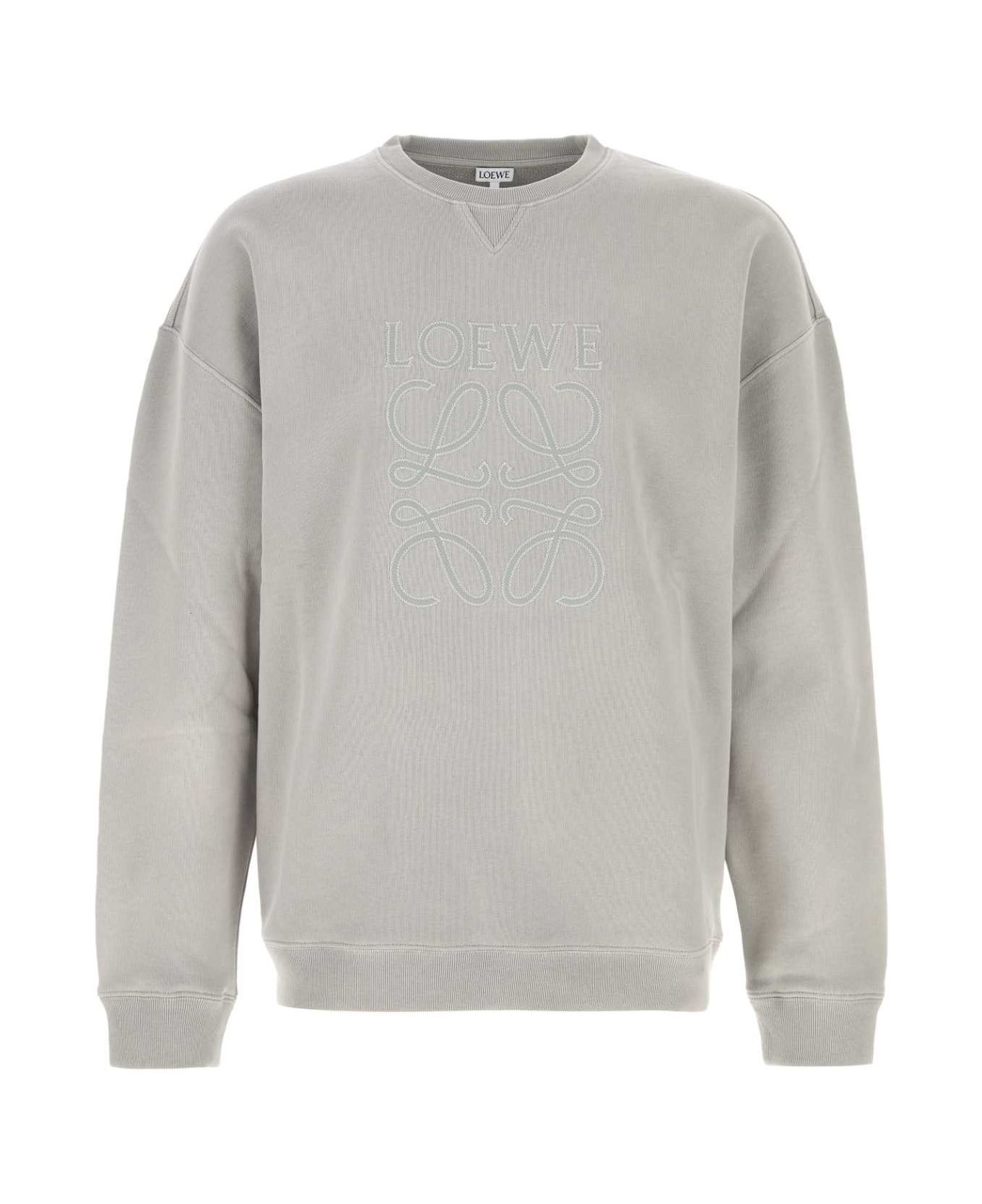 Loewe Grey Cotton Sweatshirt - LIGHTGREY