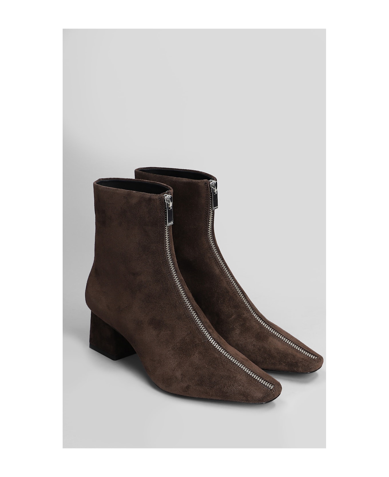 Simkhai Ryder High Heels Ankle Boots In Brown Suede - brown