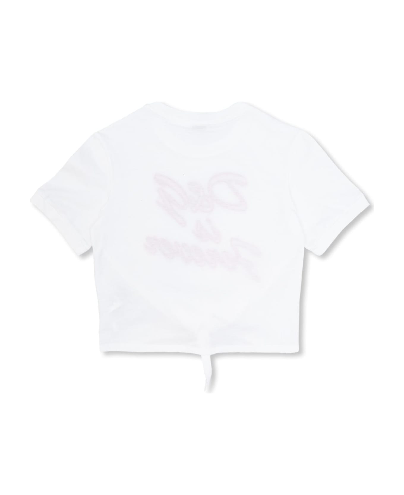 Dolce & Gabbana Kids T-shirt With Logo - Bianco Tシャツ＆ポロシャツ