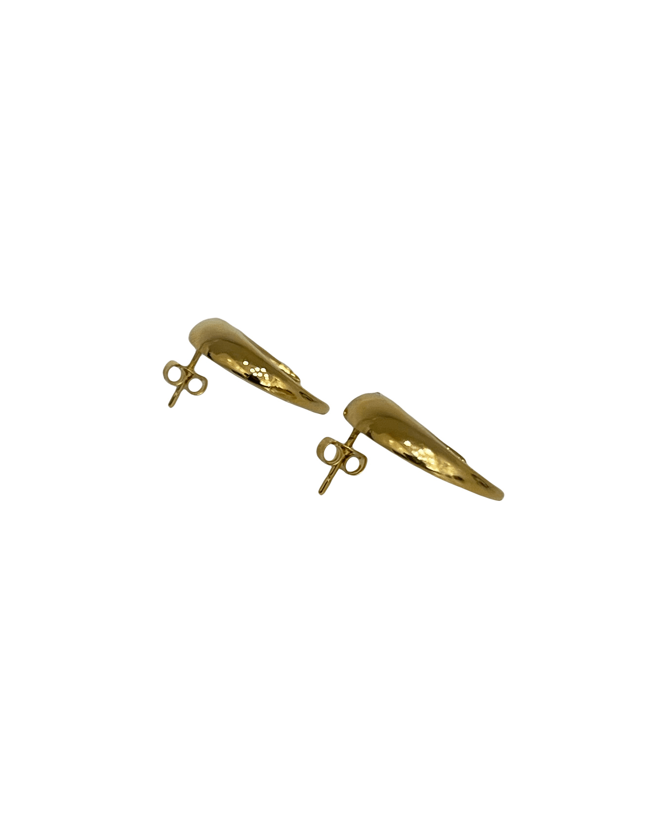Marine Serre Gold Plated Moon Studs - Shiny Gold