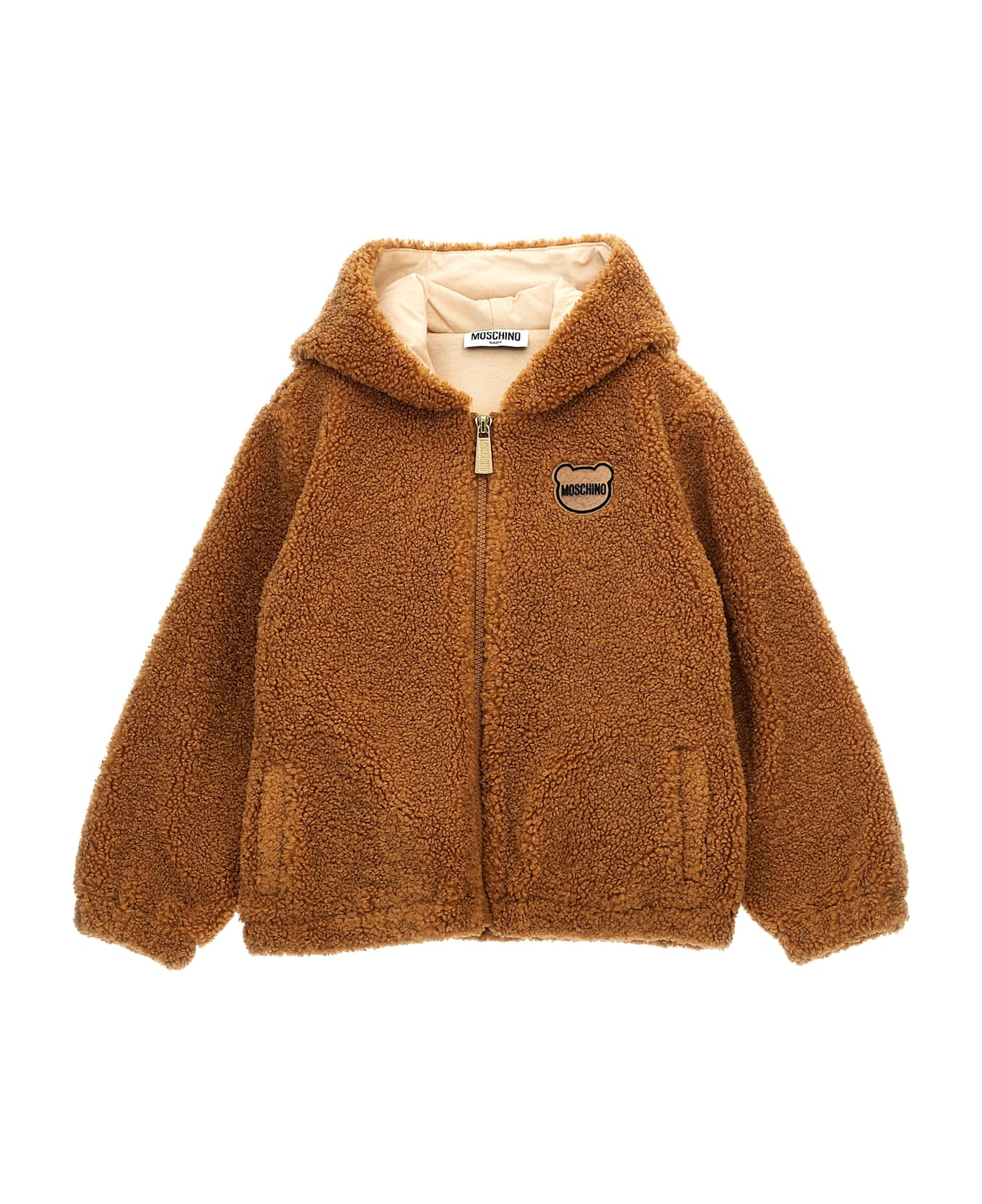 Moschino Faux Fur Hooded Jacket - Brown コート＆ジャケット