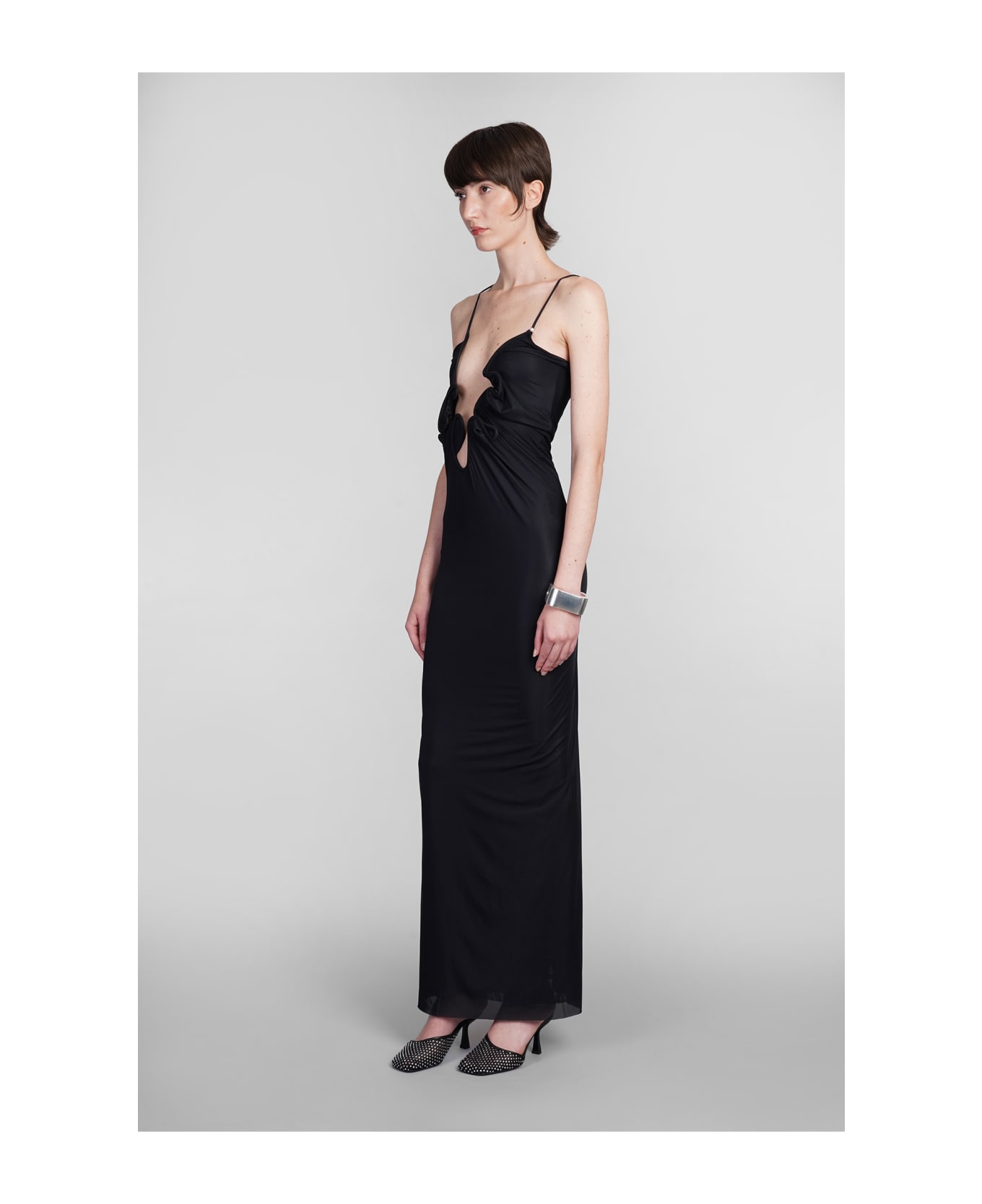 Christopher Esber Dress In Black Polyamide - White