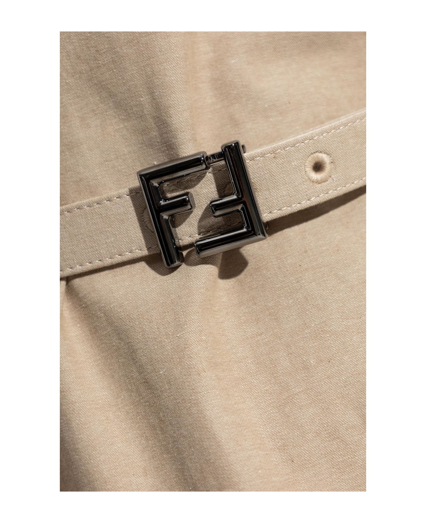 Fendi Dress With Belt - Beige