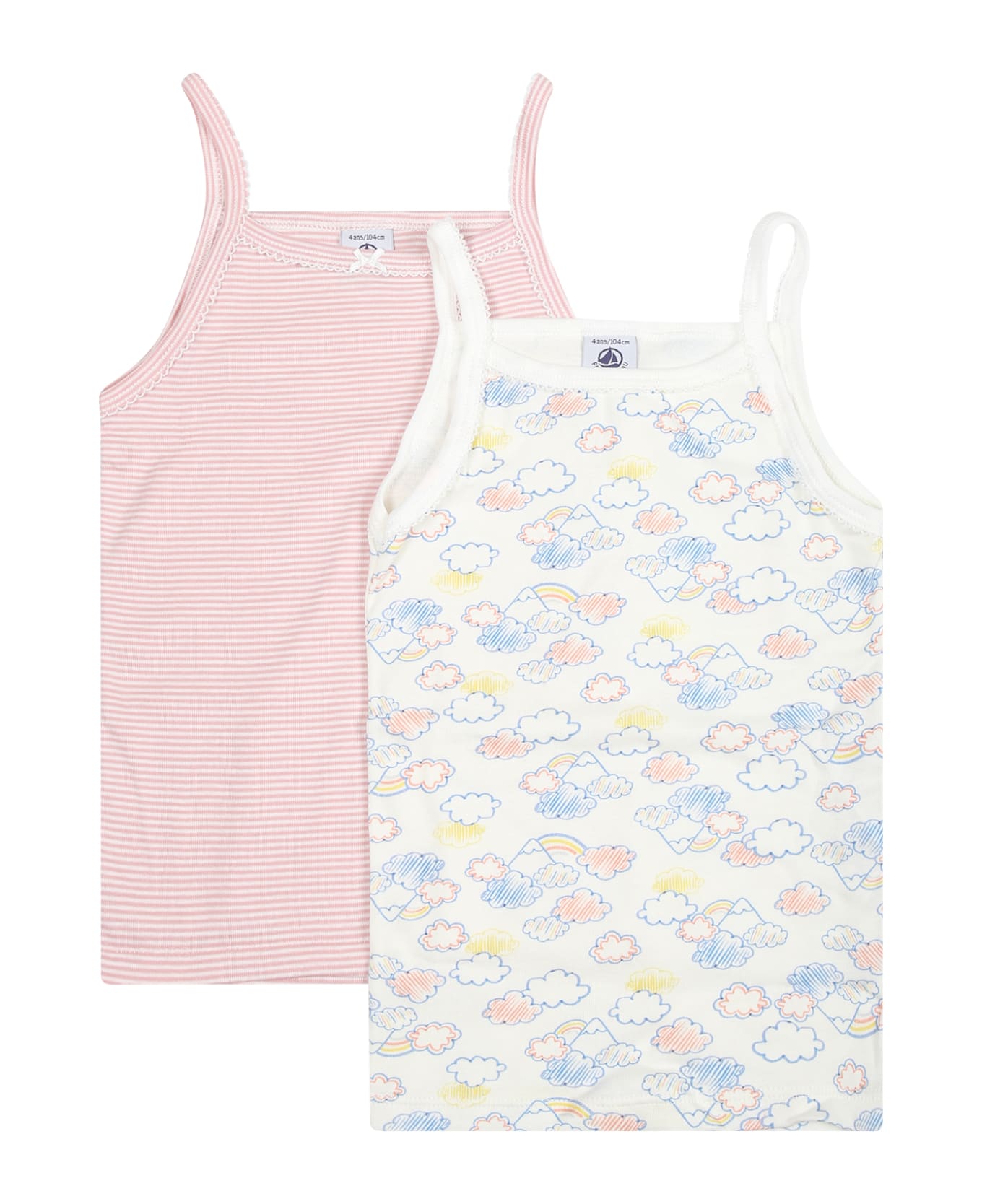 Petit Bateau Multicolor Set For Girl With Print And Stripes - Multicolor コート＆ジャケット