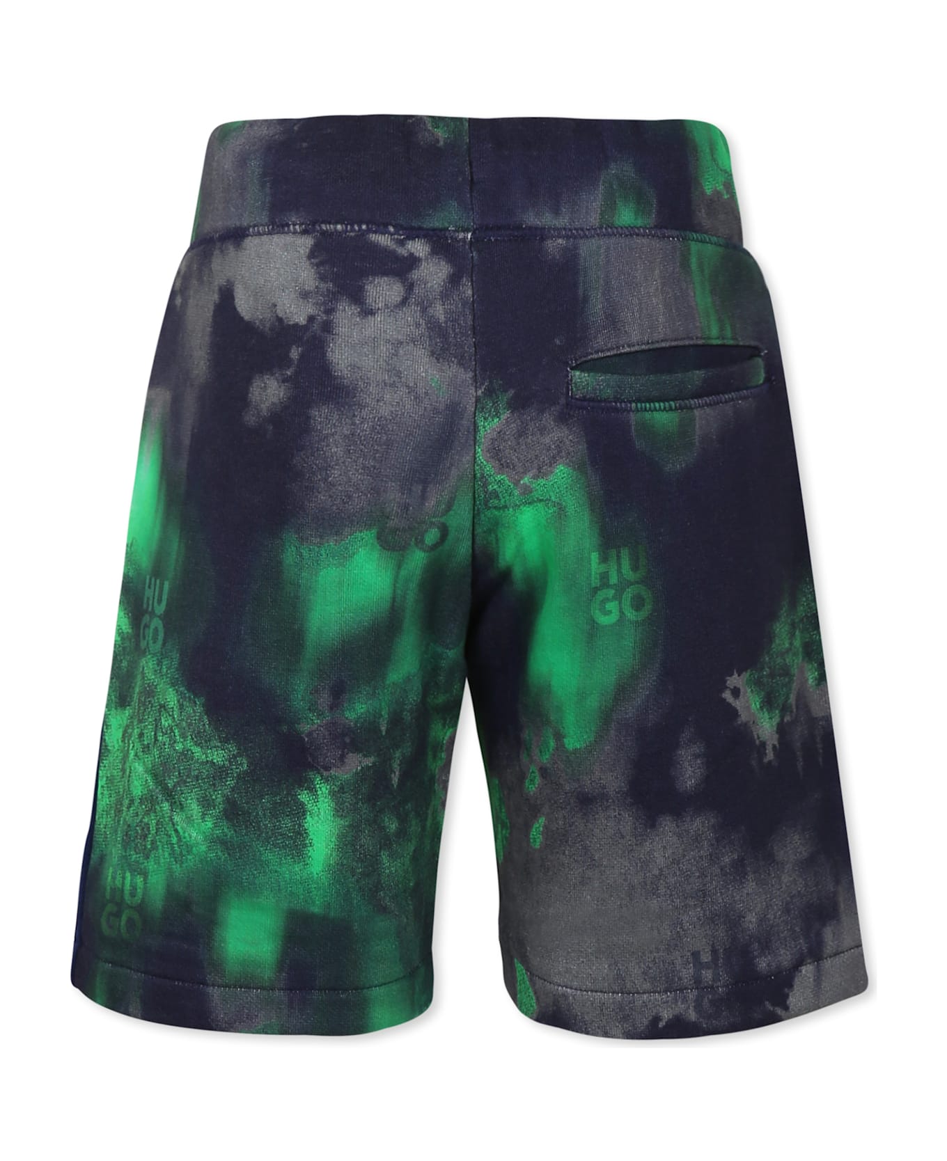 Hugo Boss Blue Shorts For Boy With Logo - Blue