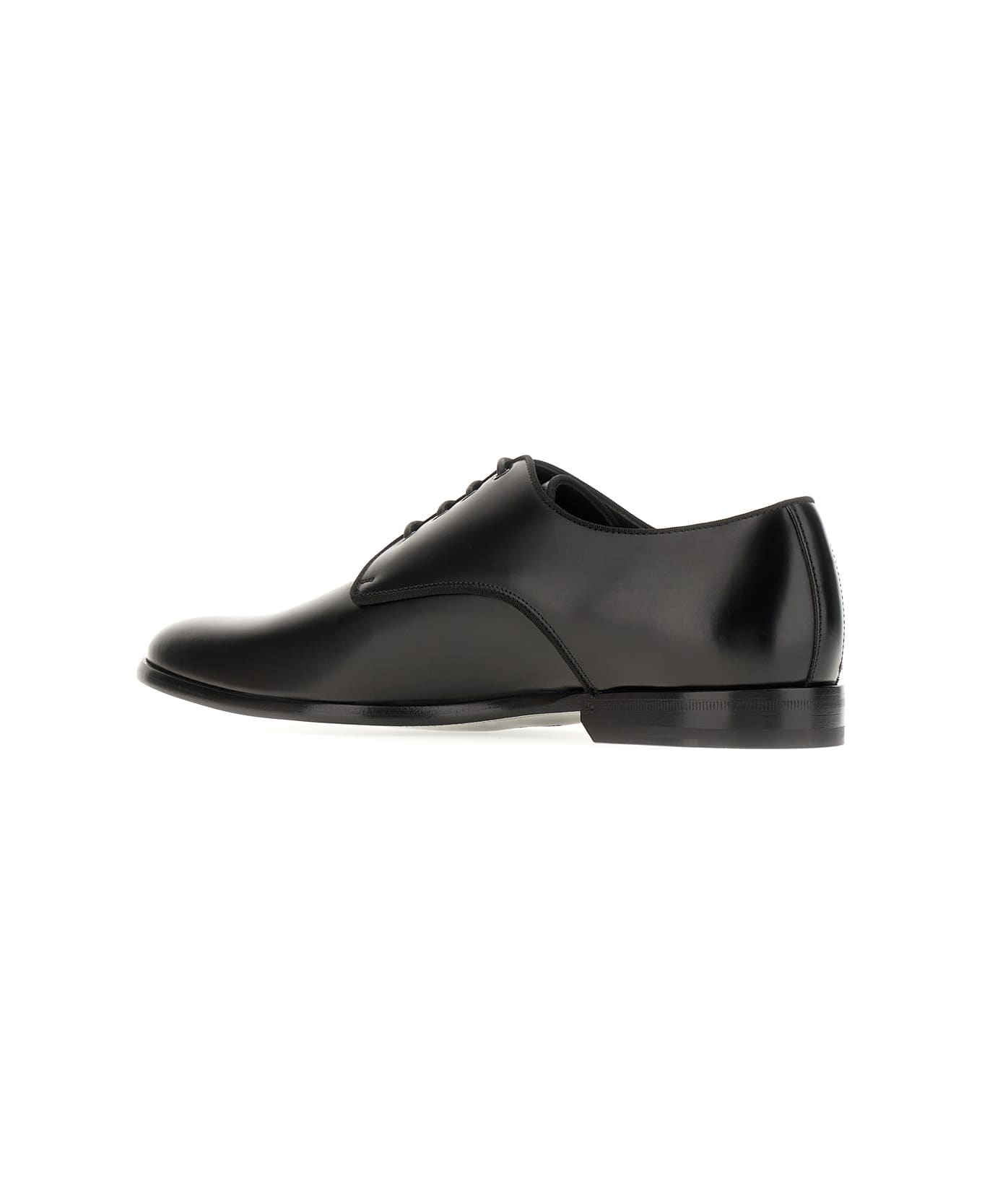 Dolce & Gabbana Black Leather Lace-up Shoes - Nero