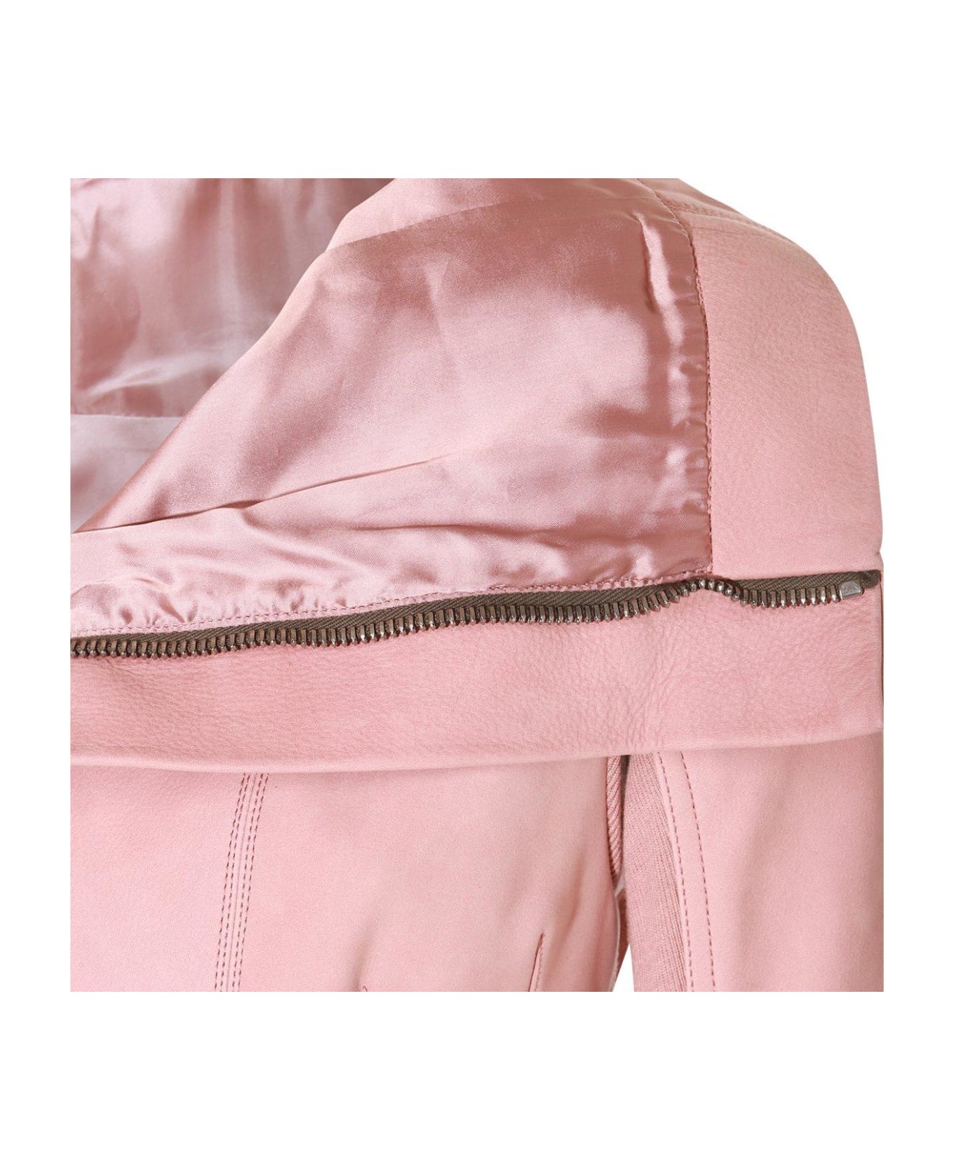 Rick Owens Naska Leather Biker Jacket - Dusty Pink フリース
