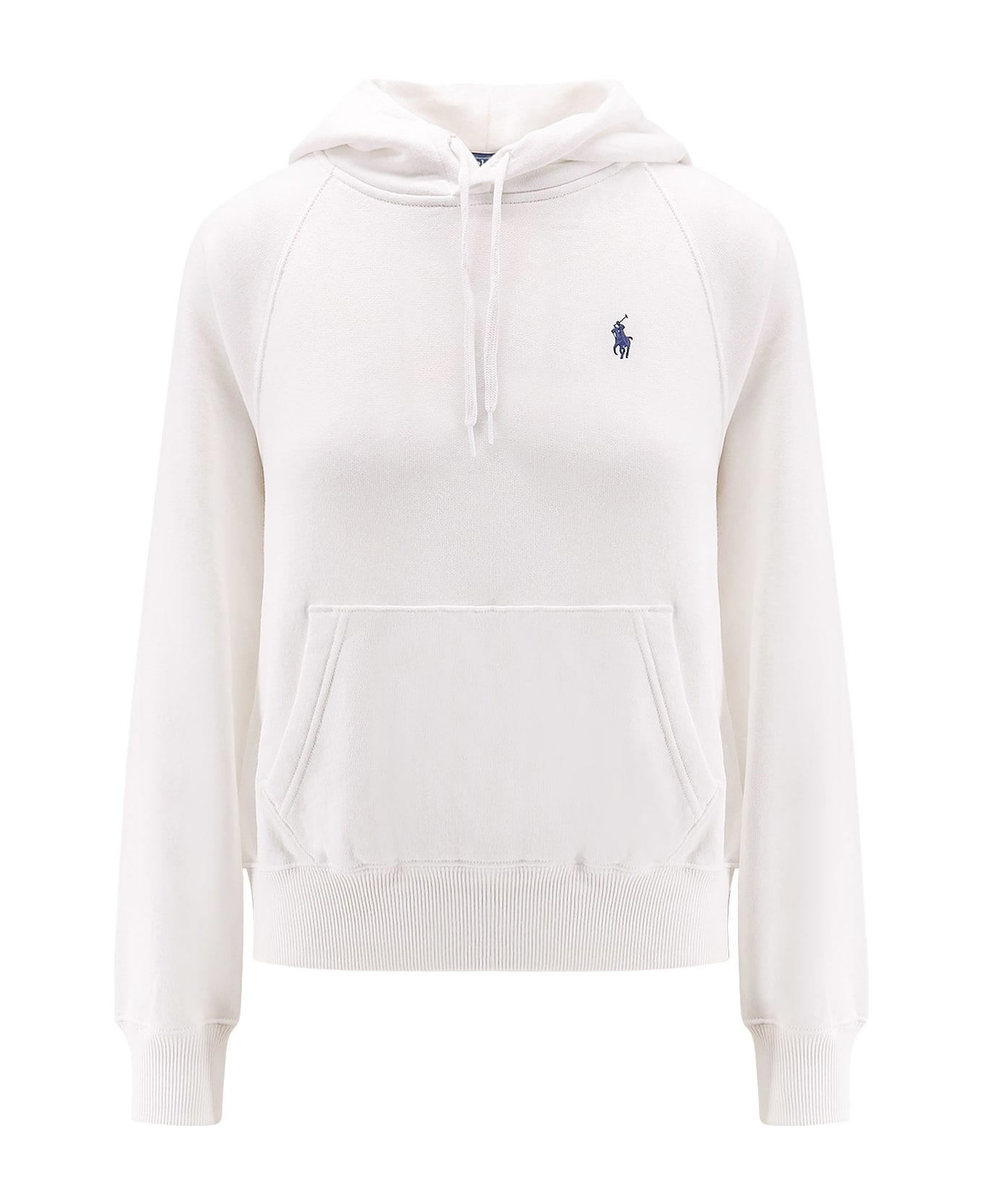 Ralph Lauren Hooded Cotton Sweatshirt - white