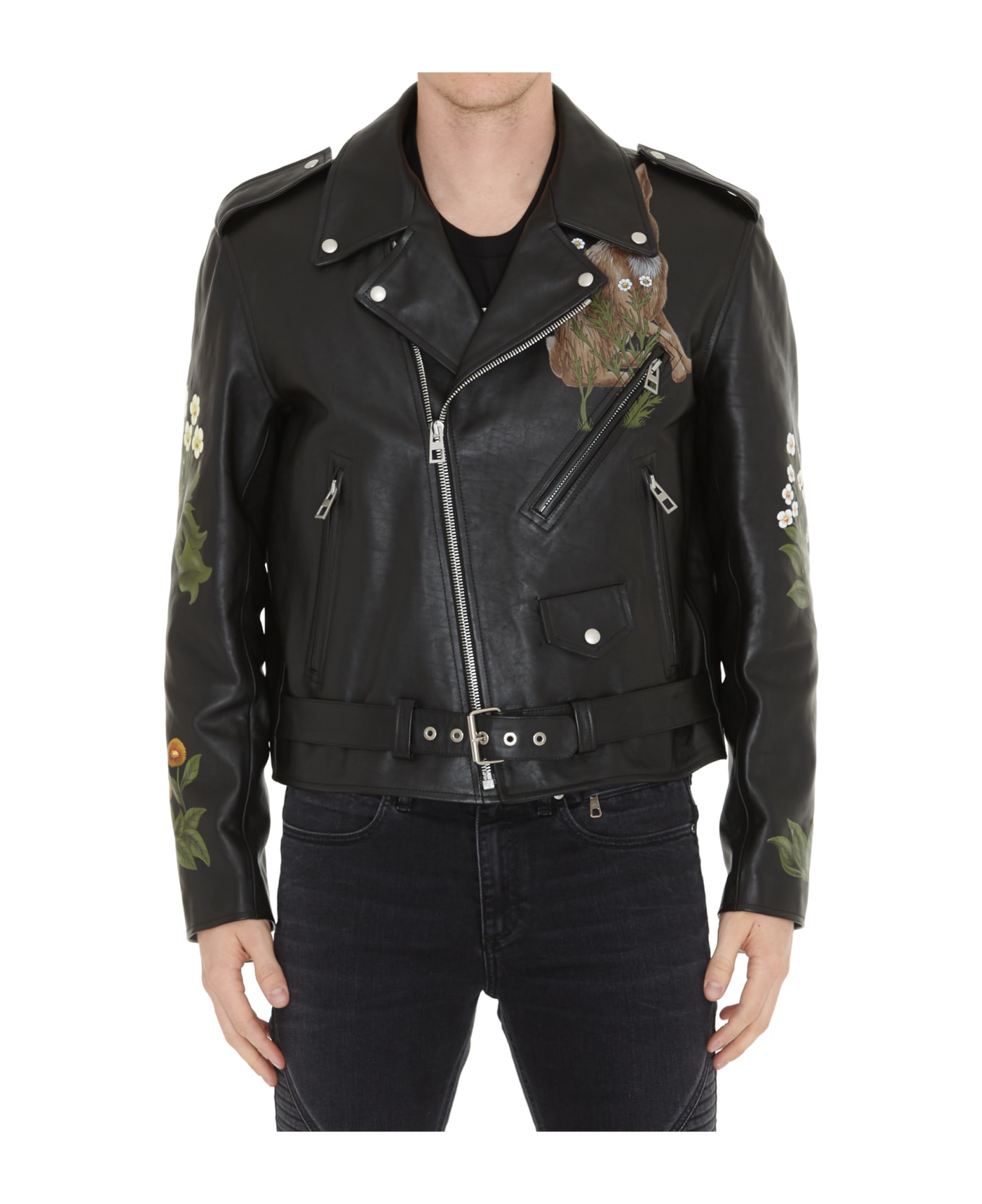 Loewe Biker Leather Jacket - Black