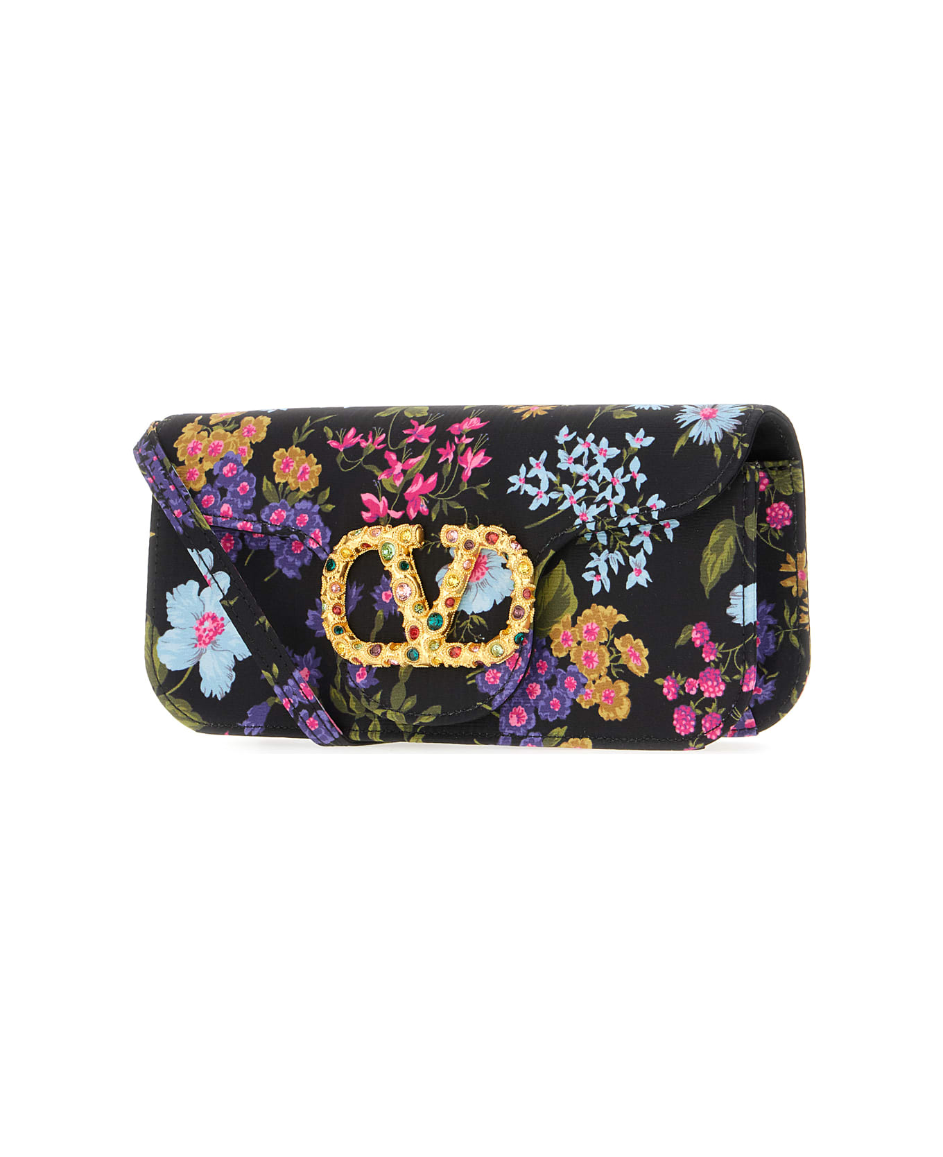 Valentino Garavani Printed Fabric Clutch - MULTI NERO