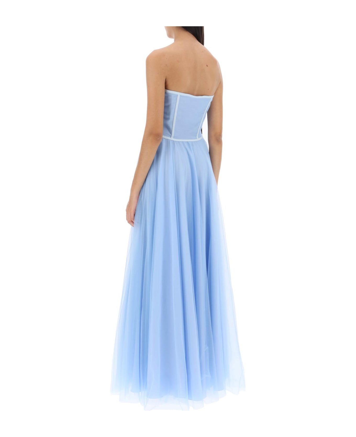19:13 Dresscode Maxi Tulle Bustier Gown - SKY (Light blue)