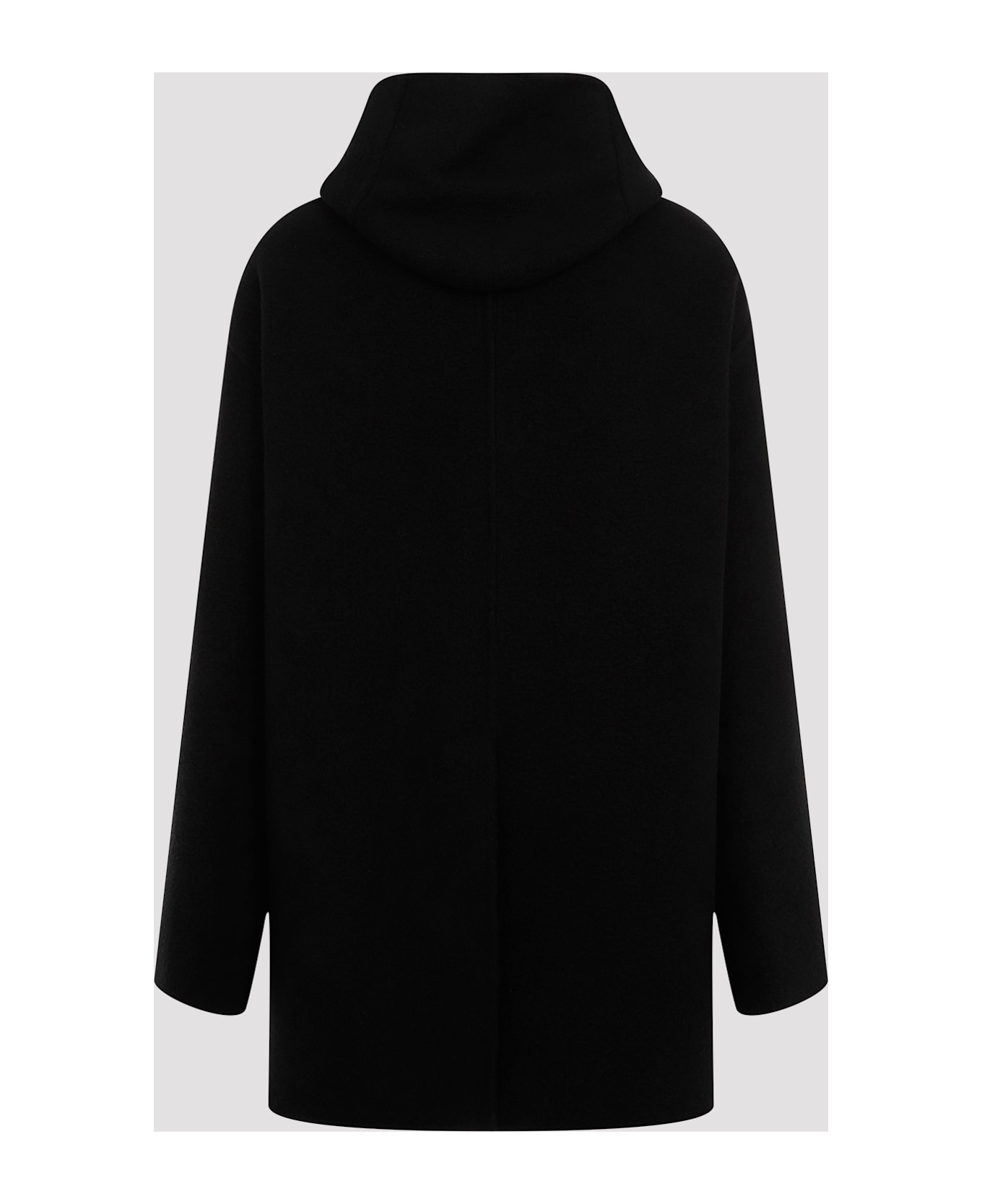 Rick Owens Hooded Robe Coat - Black