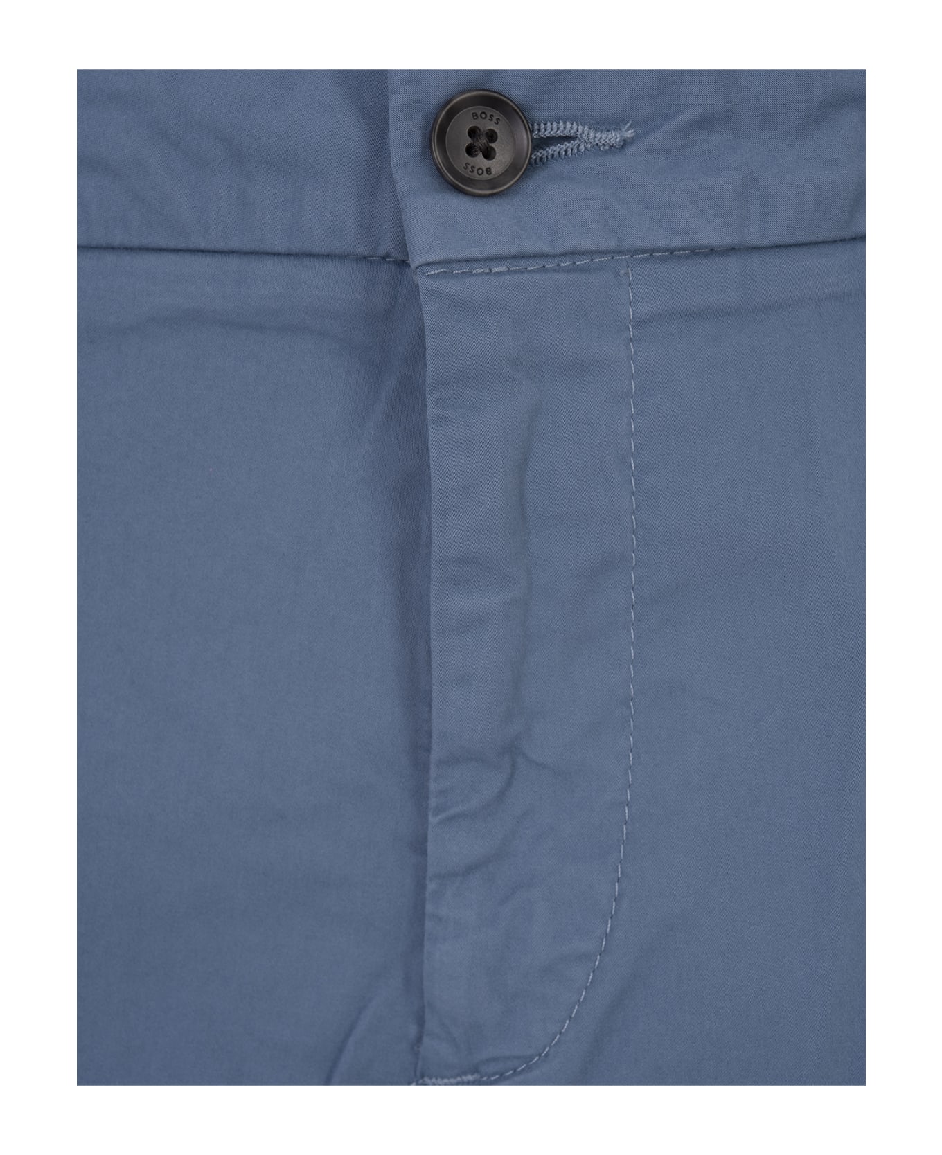Hugo Boss Slim Fit Chino Trousers In Dust Blue Stretch Gabardine - Blue