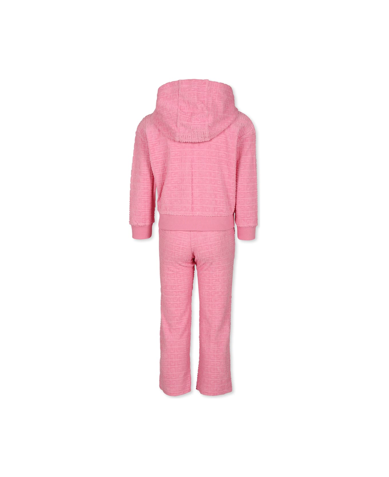 Givenchy Pink Suit For Girl With Iconic 4g Motif - Pink