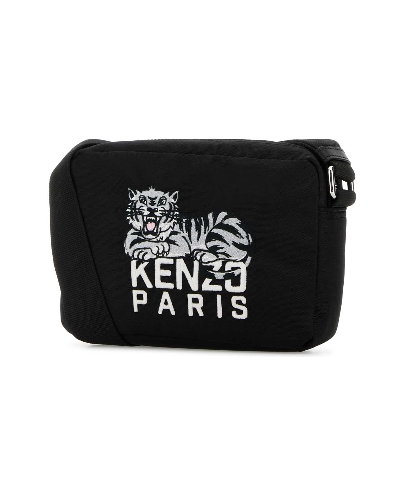 Kenzo Black Fabric Kenzo Happy Tiger Crossbody Bag - BLACK