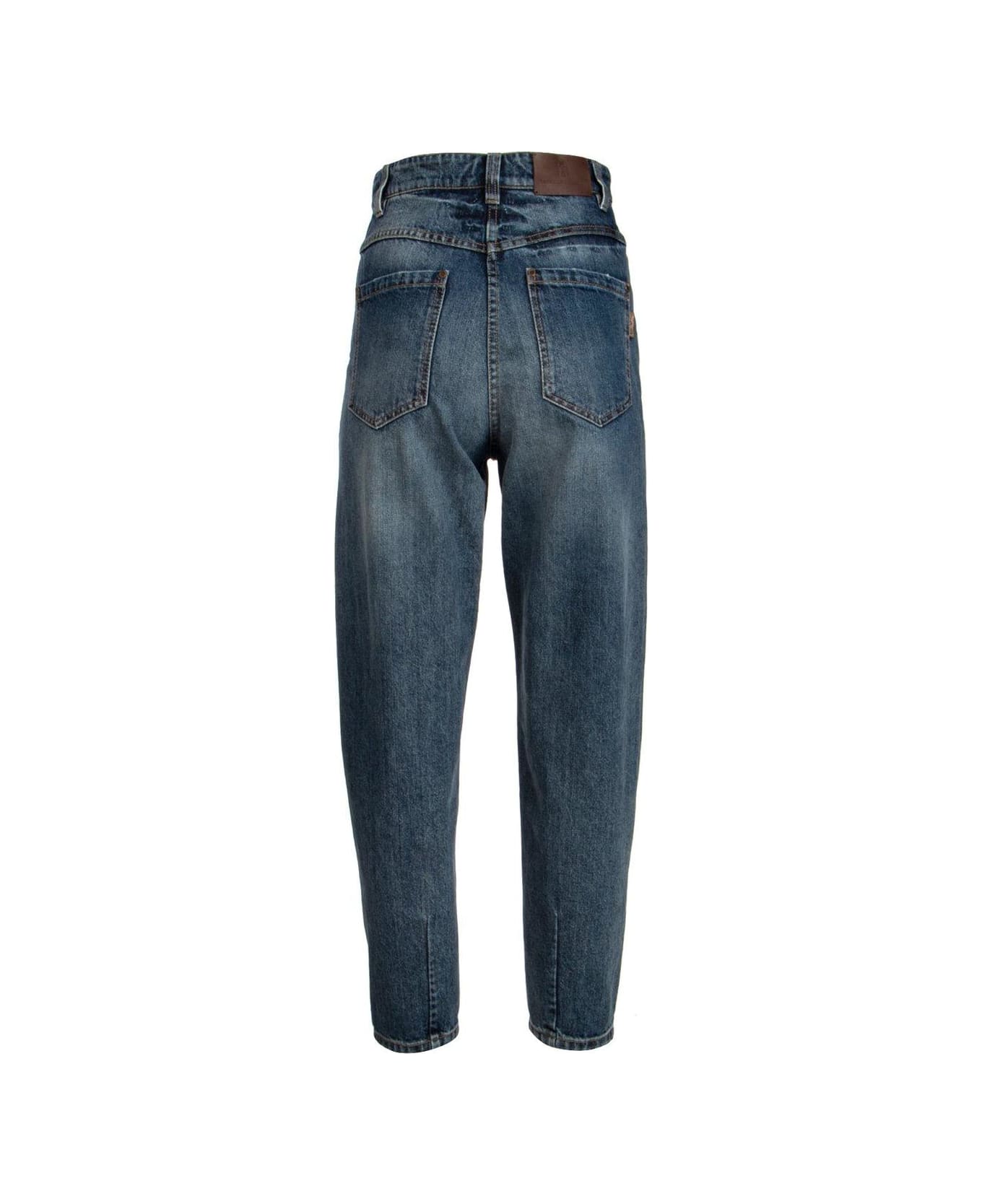 Brunello Cucinelli High-waist Tapered Jeans - Blue デニム