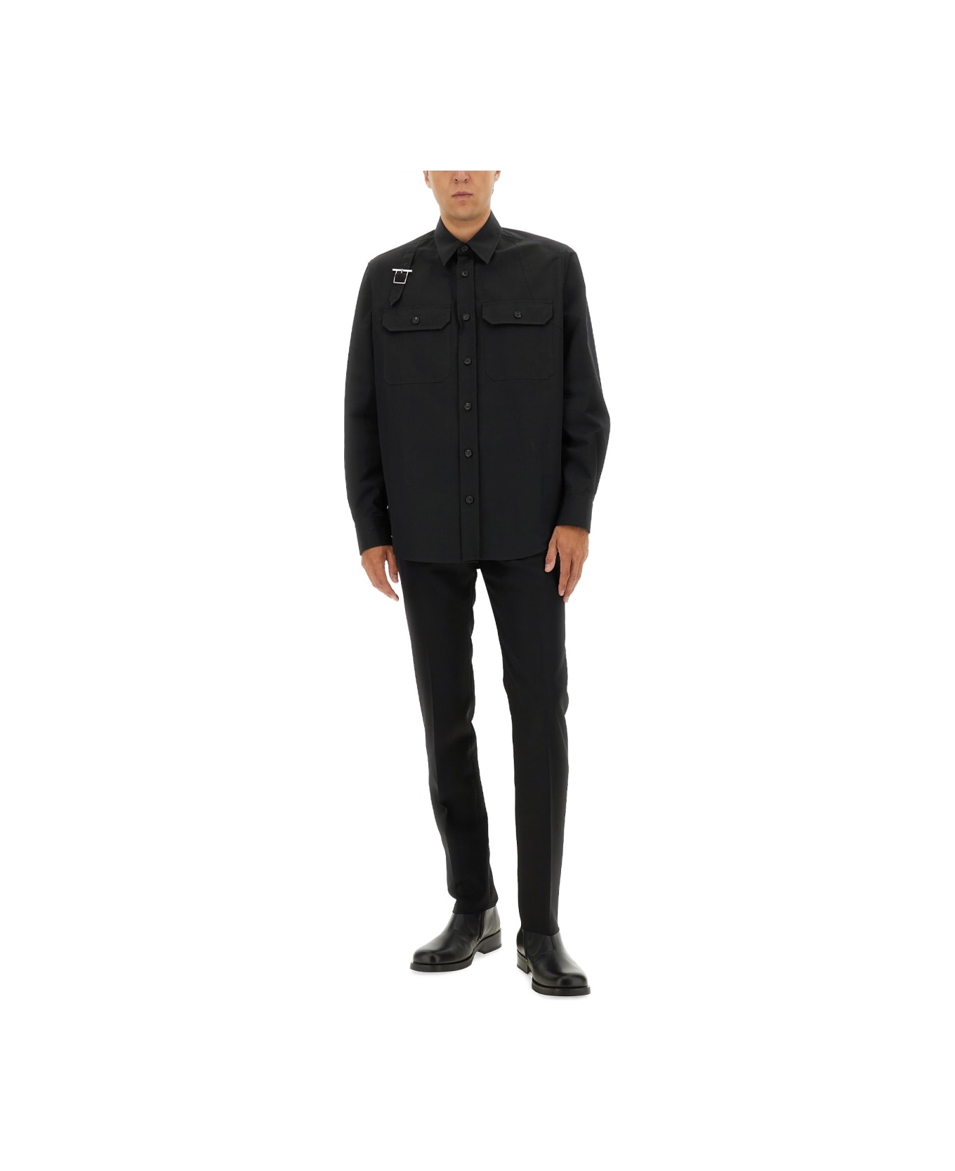 Alexander McQueen Wool Pants - BLACK