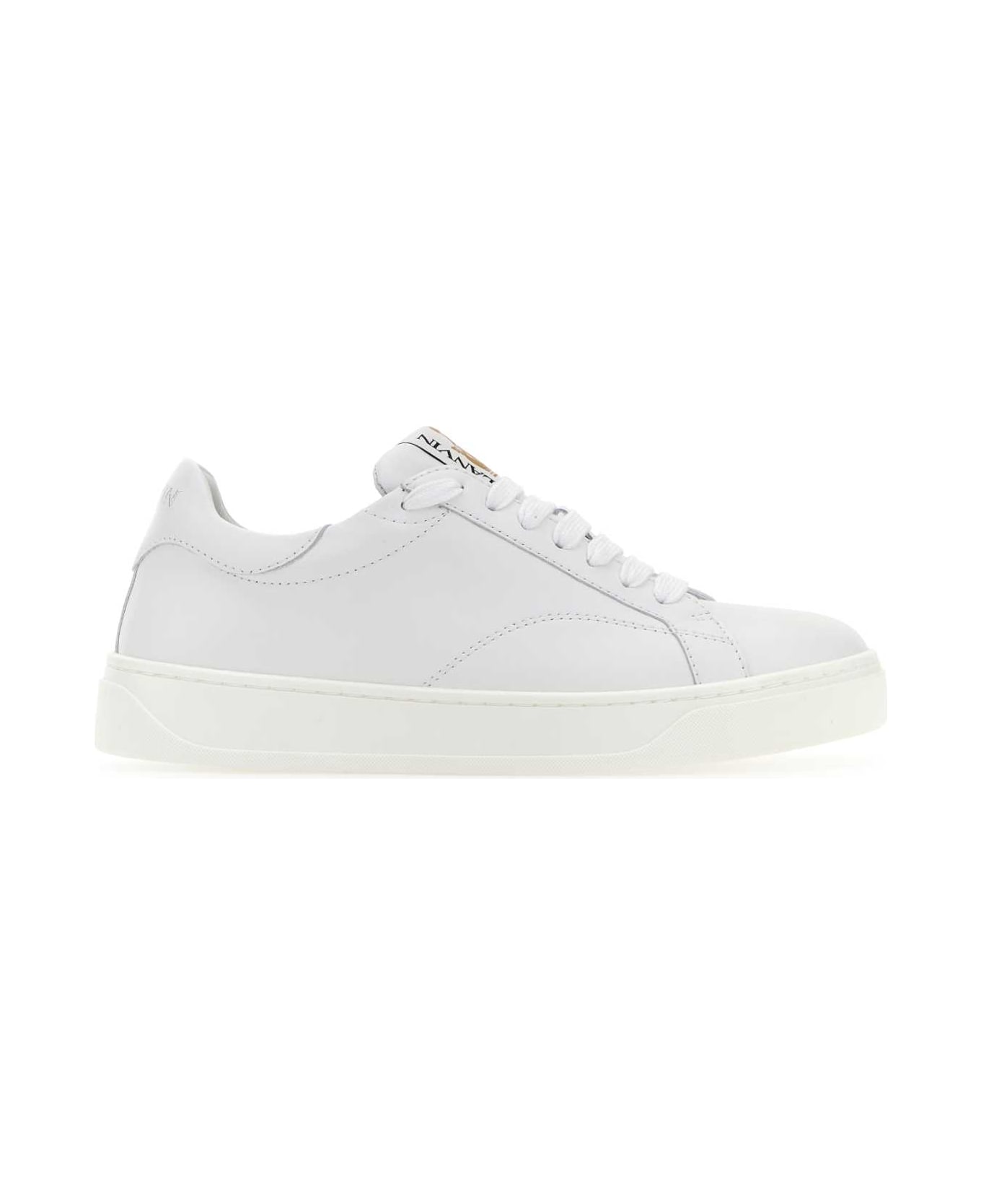 Lanvin White Leather Ddb0 Sneakers - WHITEWHITE