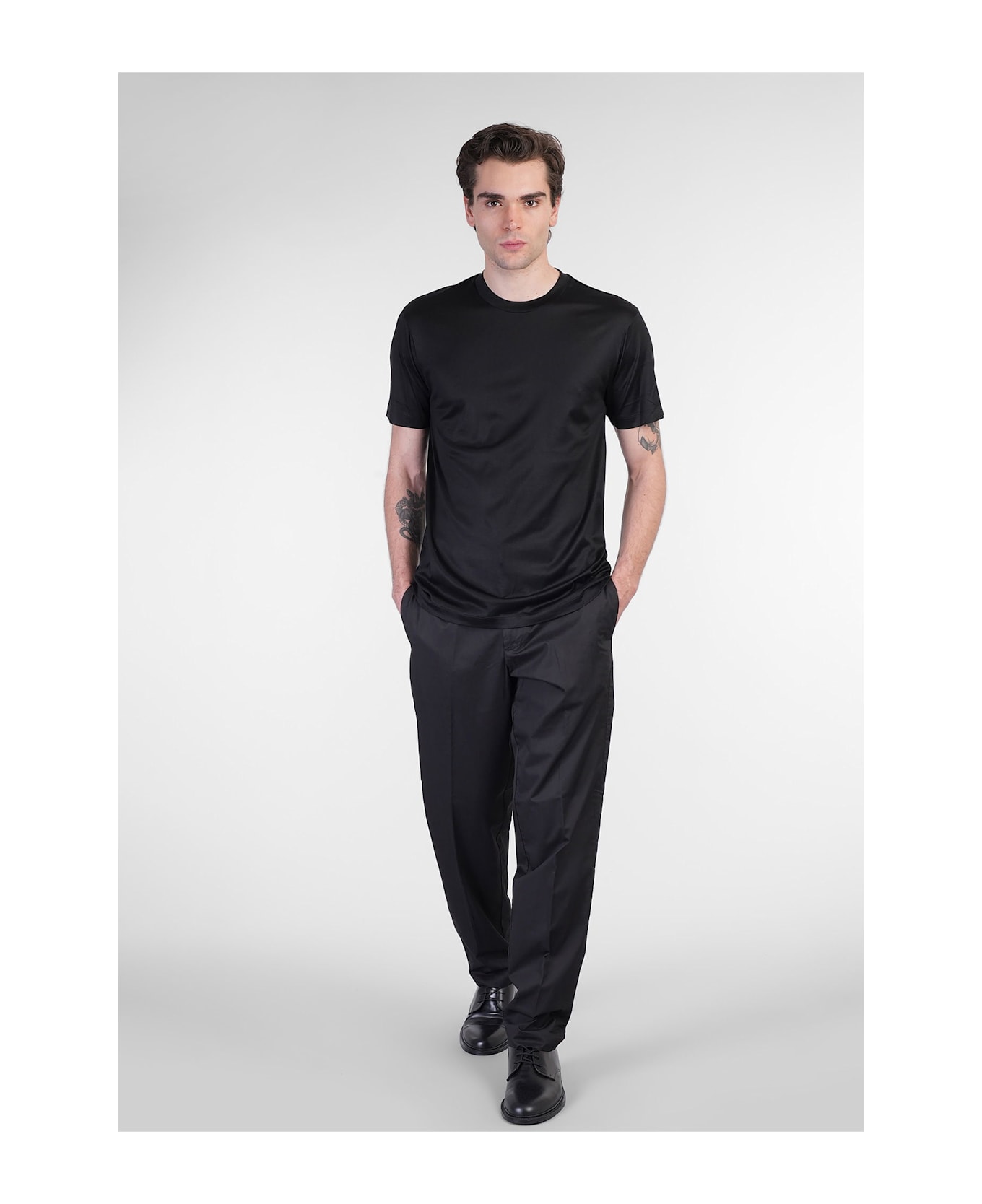 Emporio Armani Pants In Black Polyester - black