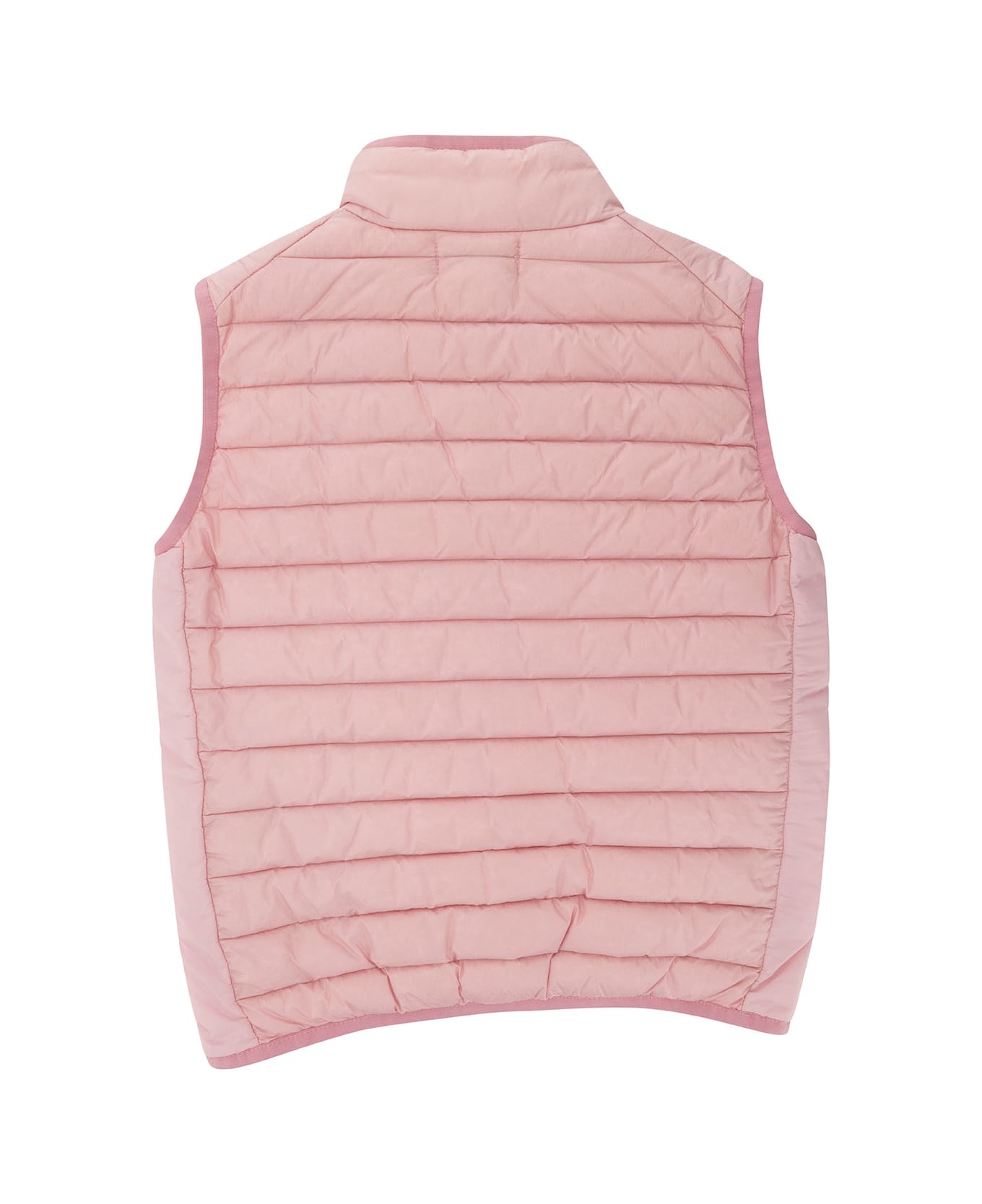 Stone Island Pink Down Vest With Logo Patch In Polyamide Boy コート＆ジャケット